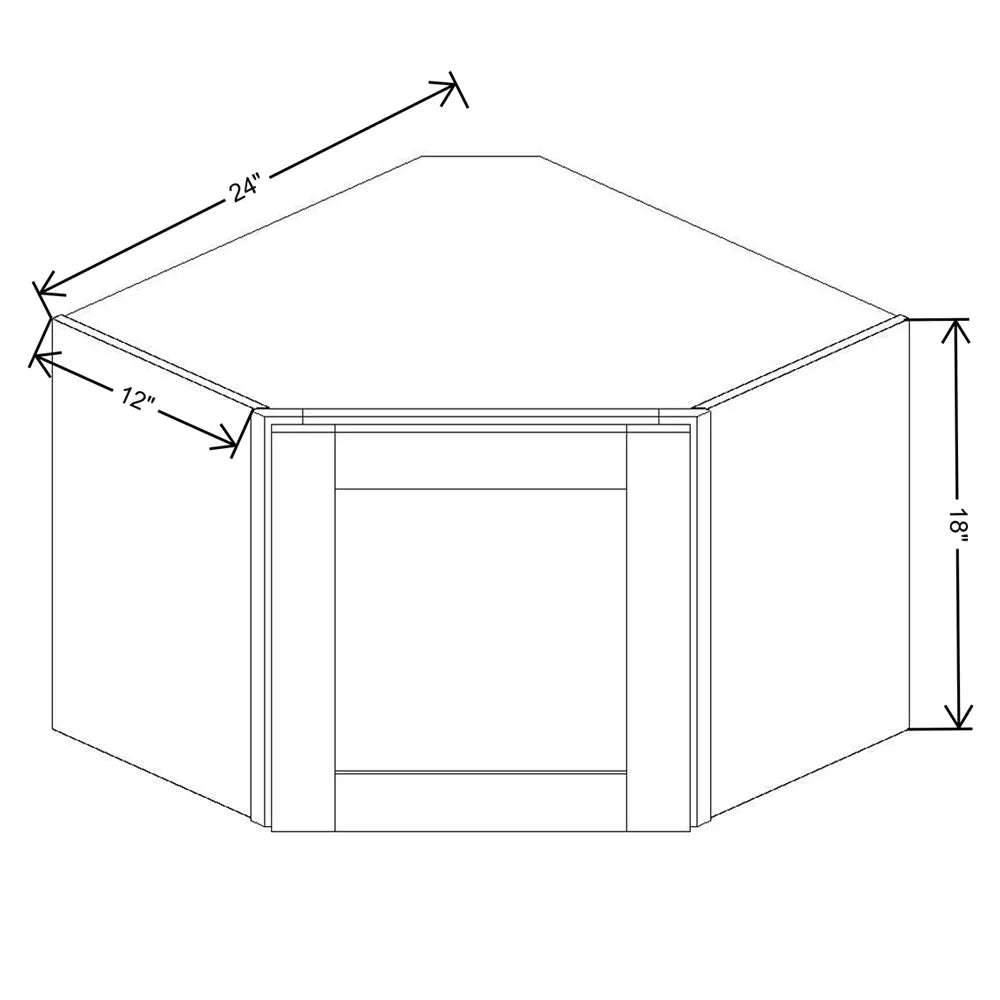 Fabuwood Allure Galaxy Mocha 24" W X 18" H X 12" D Diagonal Corner Wall Cabinet