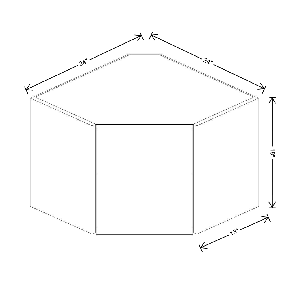 Fabuwood Illume Catalina Olmo 3 18"H Diagonal Corner Wall