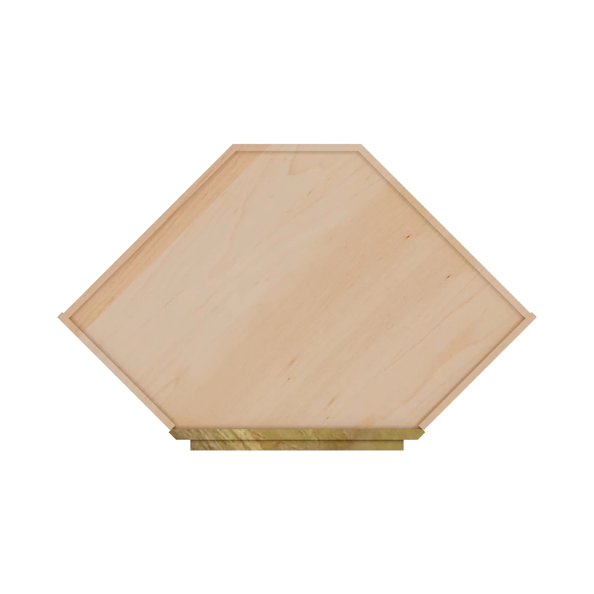 Modernform Cabinet Natural Shaker 24" W X 30" H X 12" D Wall Diagonal Corner Glass Door Cabinet