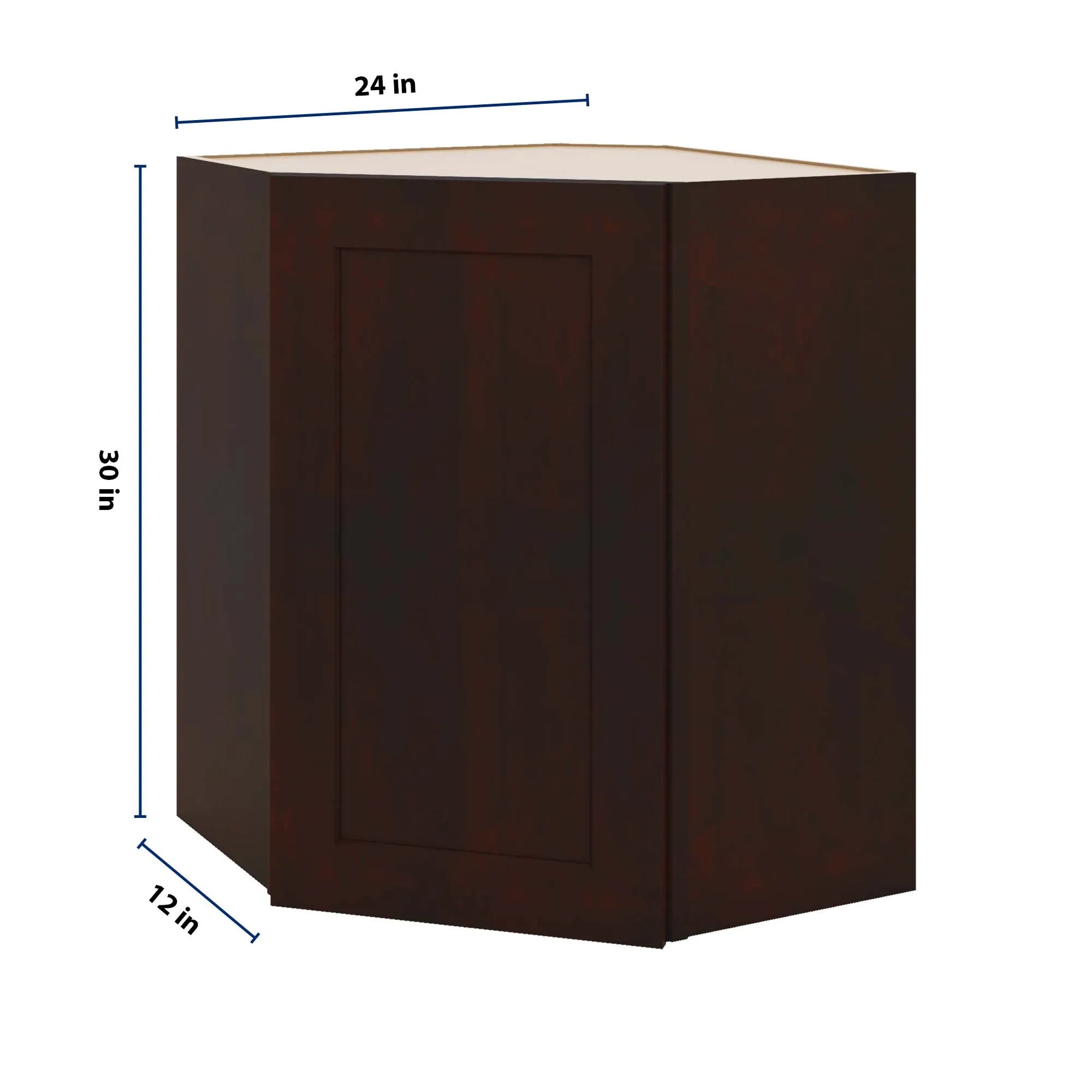 J&K Java Coffee S1 Wall Diagonal Cabinet - 24" W x 30" H