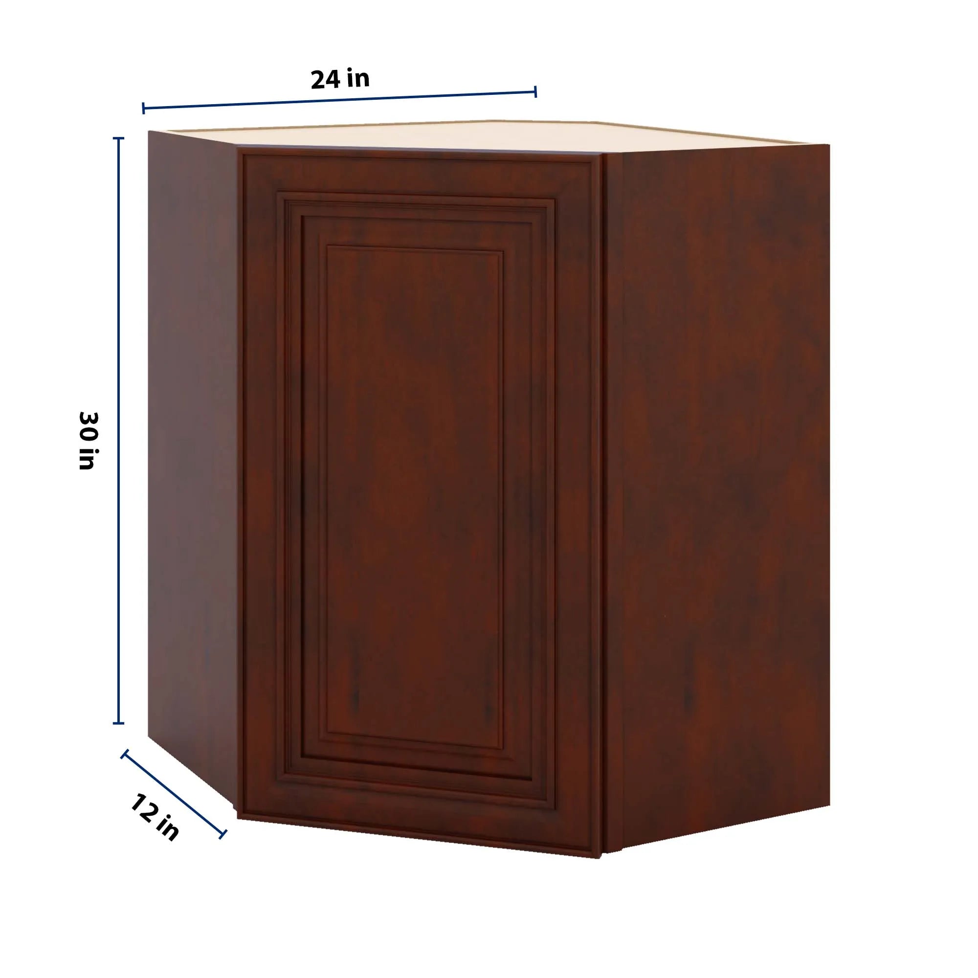 J&K Mahogany J5 Wall Diagonal Cabinet - 24" W x 30" H