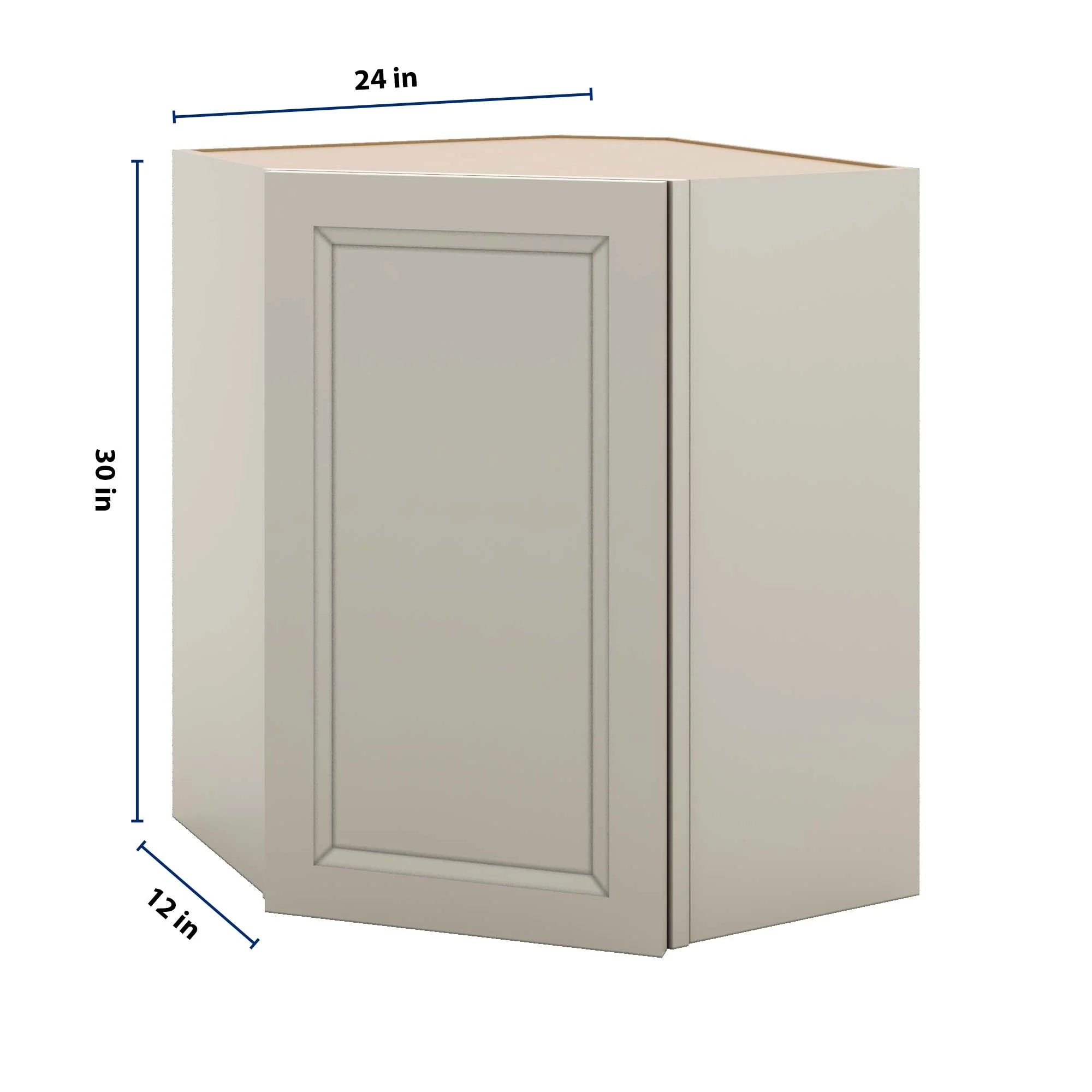 J&K Pebble B6 Wall Diagonal Cabinet - 24" W x 30" H