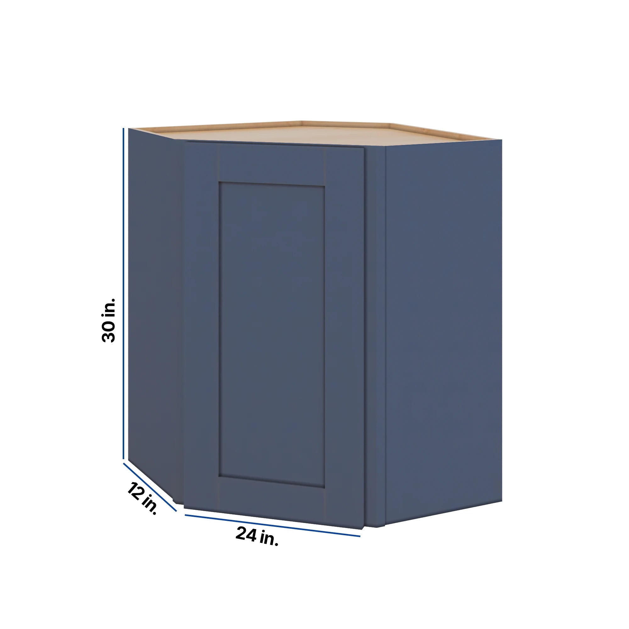 Modernform Cabinet Signature Blue 24" W X 30" H X 12" D Wall Diagonal Corner Cabinet