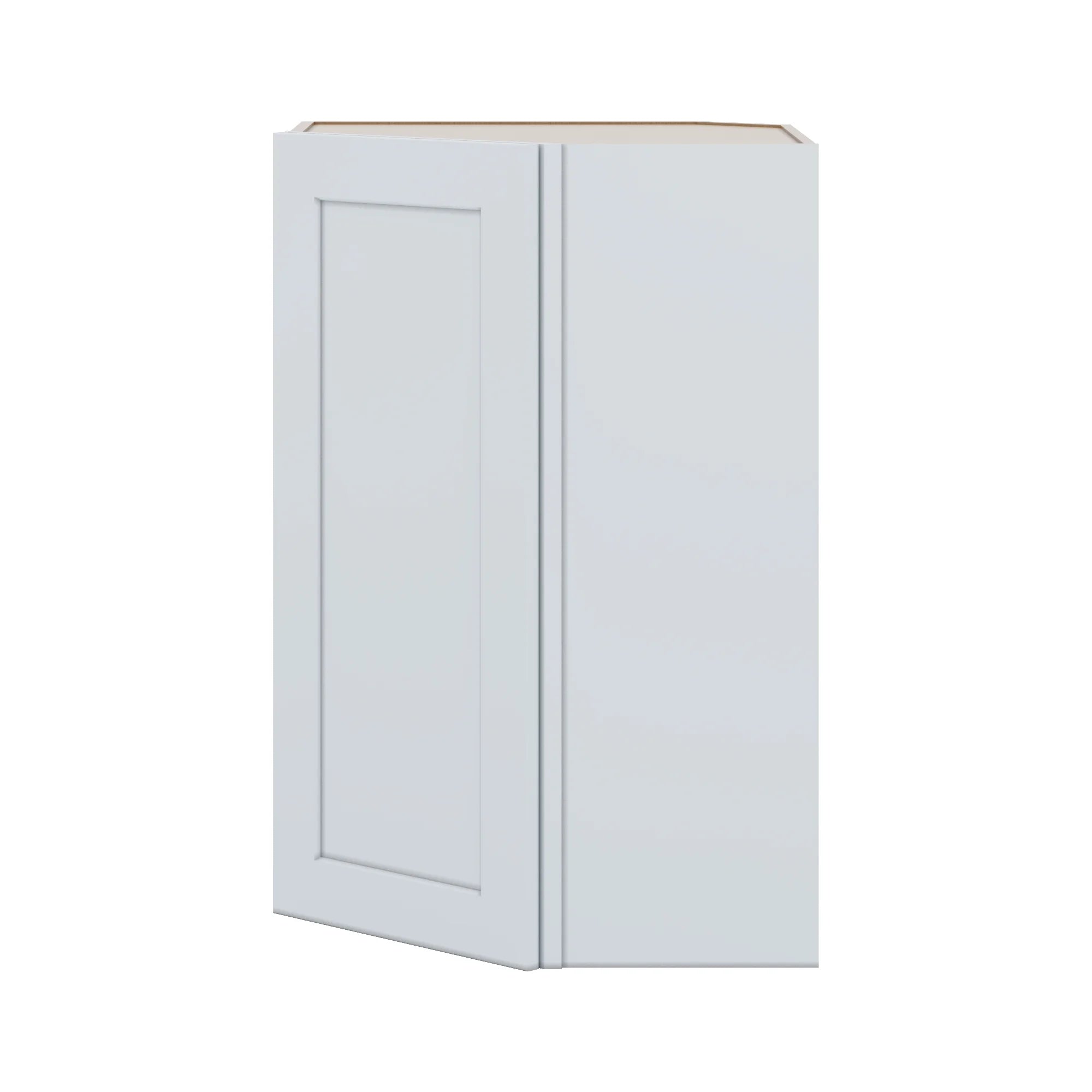 J&K White Shaker S8 Wall Diagonal Cabinet   24" W x 36" H