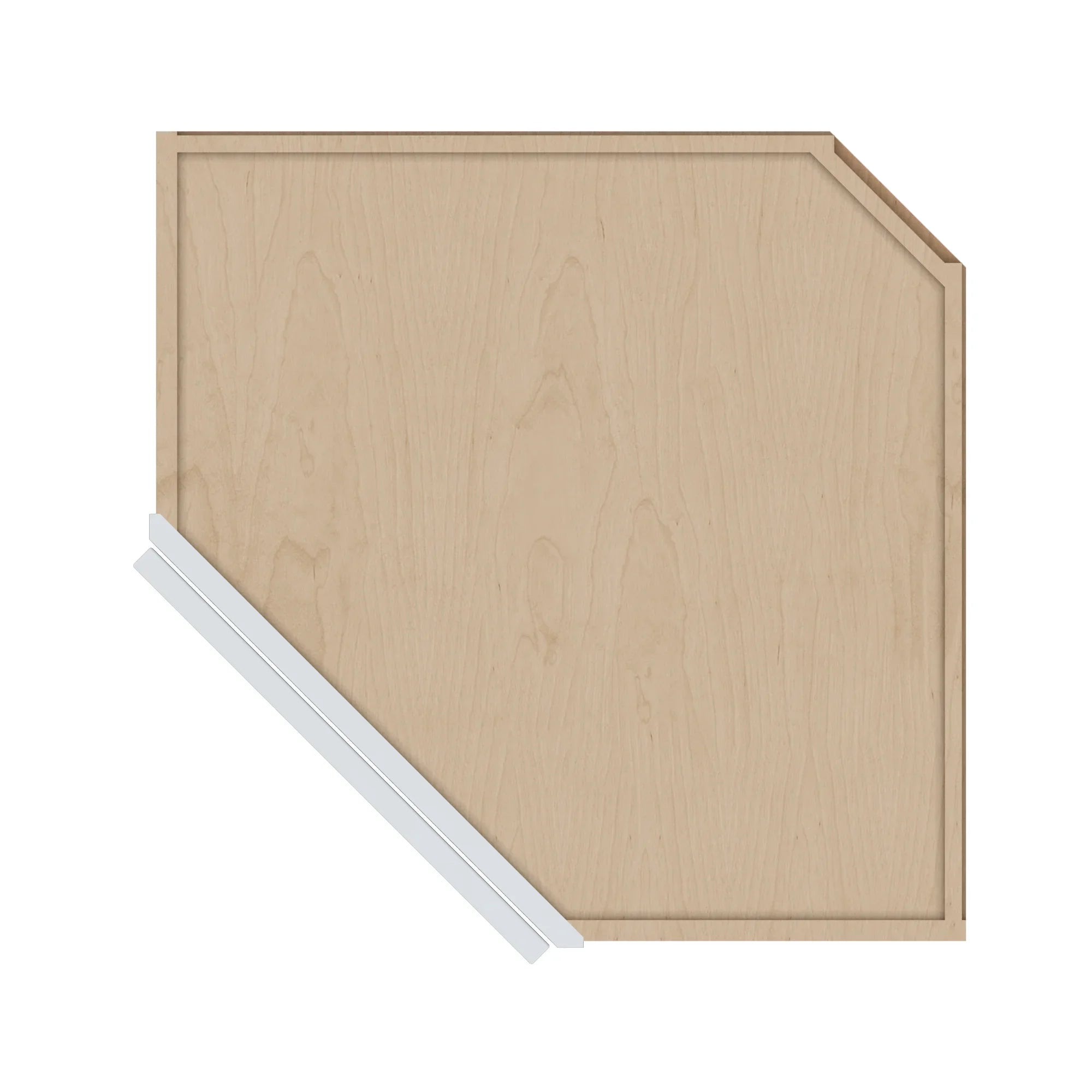 J&K White Shaker S8 Wall Diagonal Cabinet   24" W x 36" H