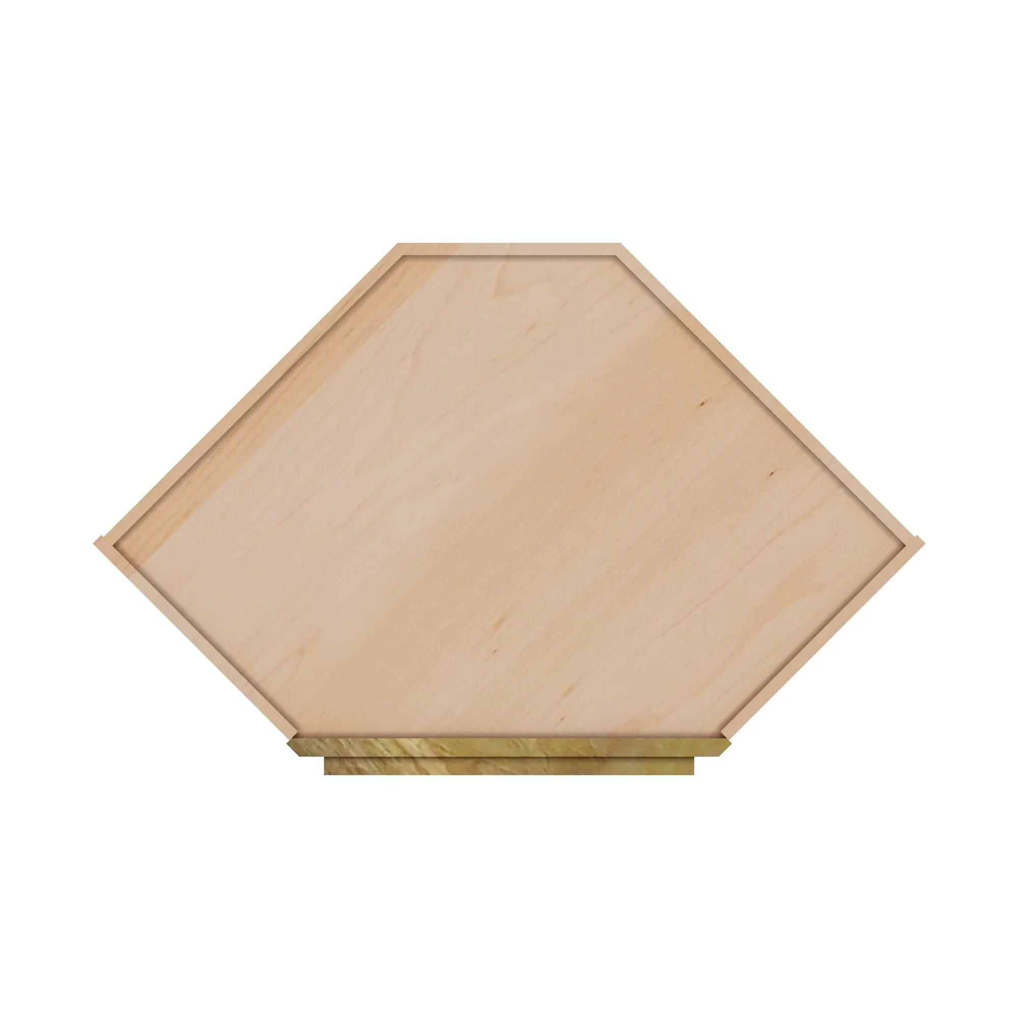 Modernform Cabinet Natural Shaker 24" W X 42" H X 12" D Wall Diagonal Corner Glass Door Cabinet