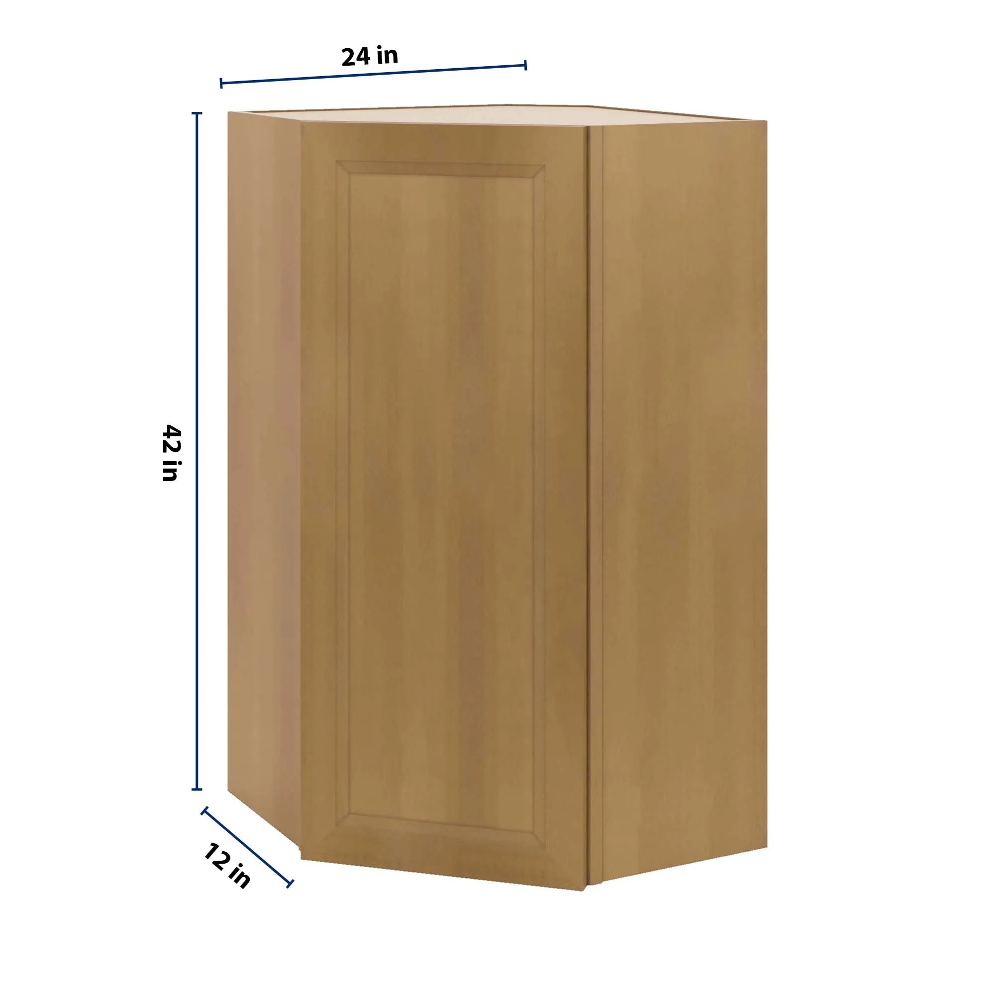 J&K Butterscotch B8 Wall Diagonal Cabinet - 24" W x 42" H