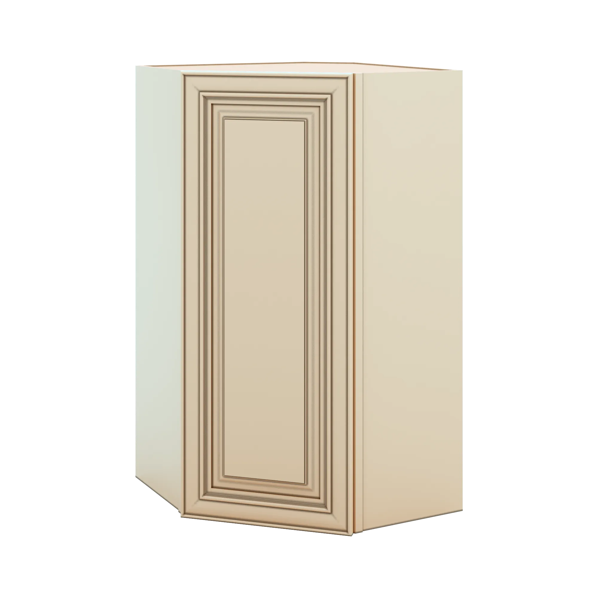 J&K Creme Glazed A7 Wall Diagonal Cabinet - 24" W x 42" H