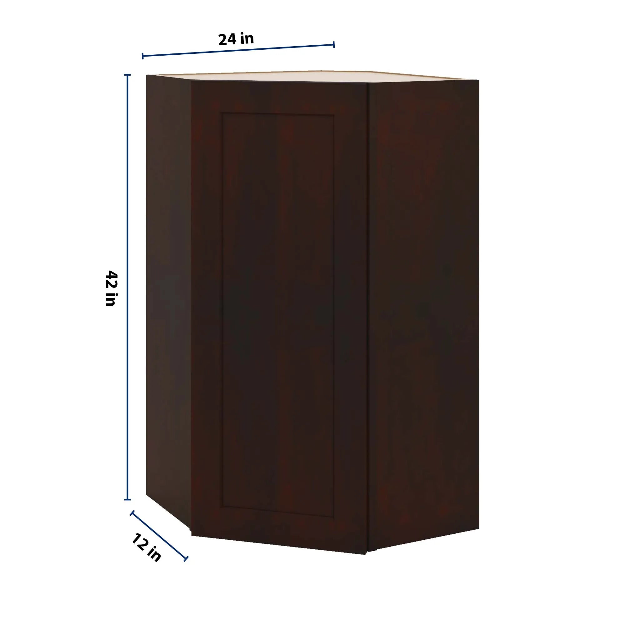 J&K Java Coffee S1 Wall Diagonal Cabinet - 24" W x 42" H