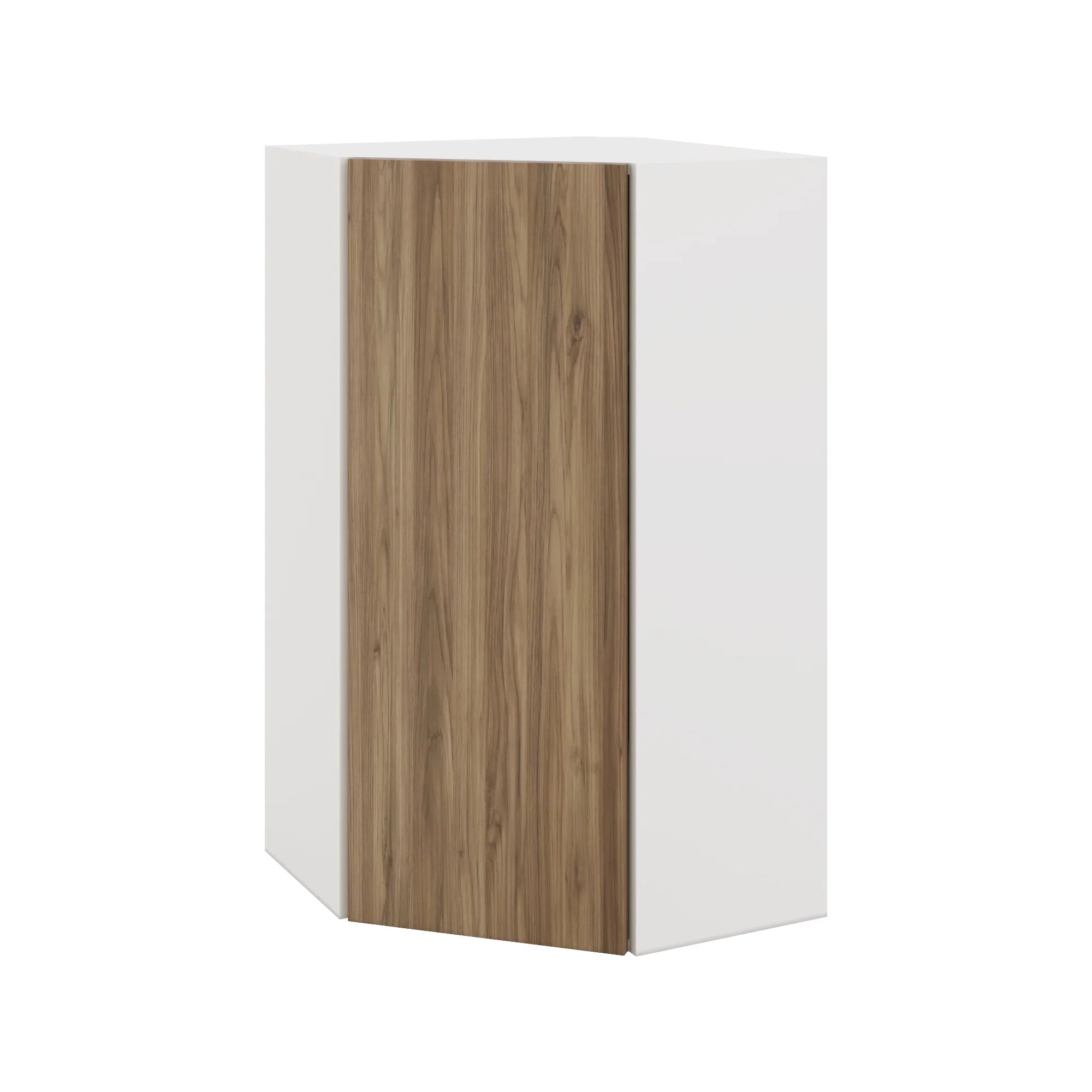 Modernform Cabinet Walnut 24" W X 42" H X 12" D Wall Diagonal Corner Cabinet
