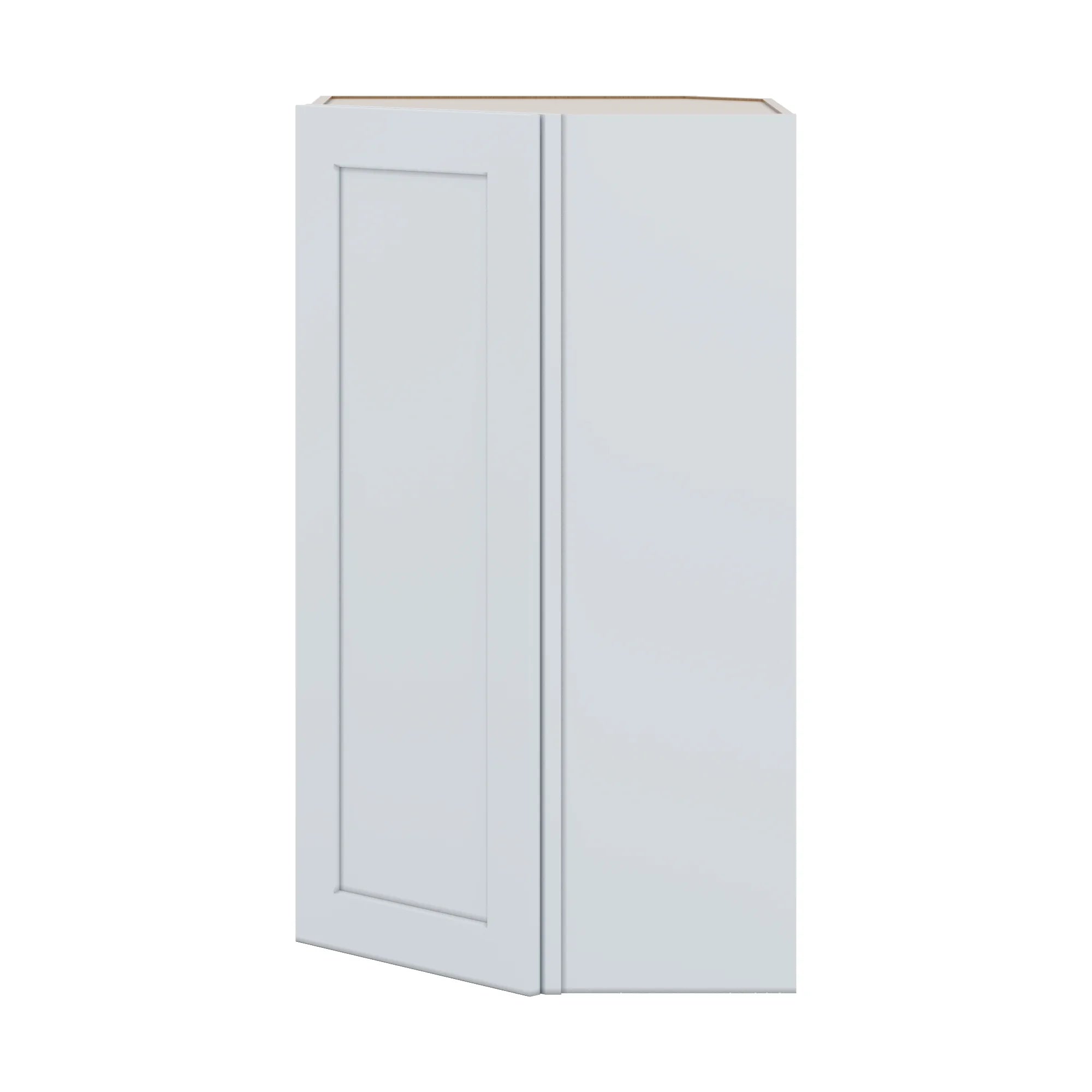 J&K White Shaker S8 Wall Diagonal Cabinet   24" W x 42" H