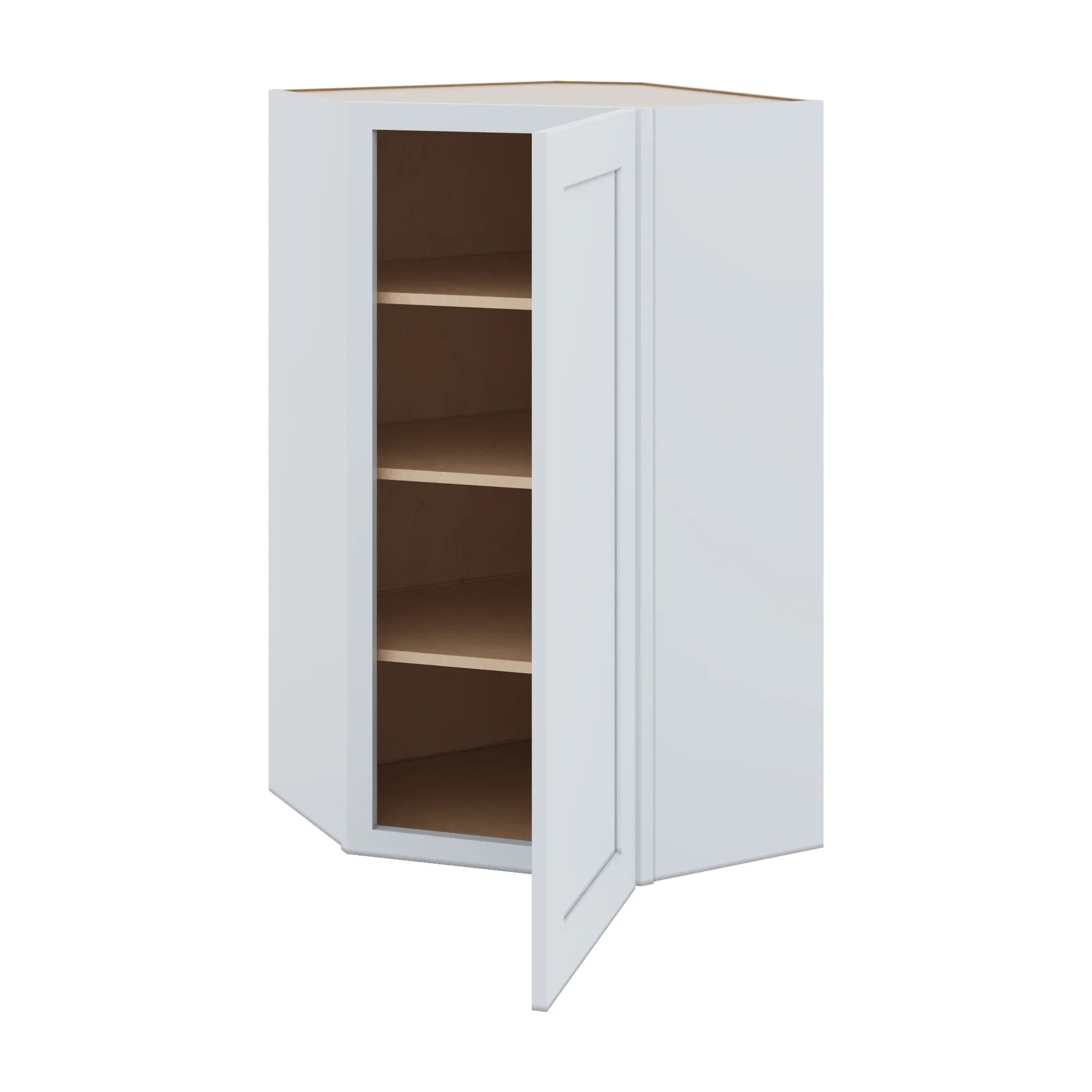 J&K White Shaker S8 Wall Diagonal Cabinet   24" W x 42" H