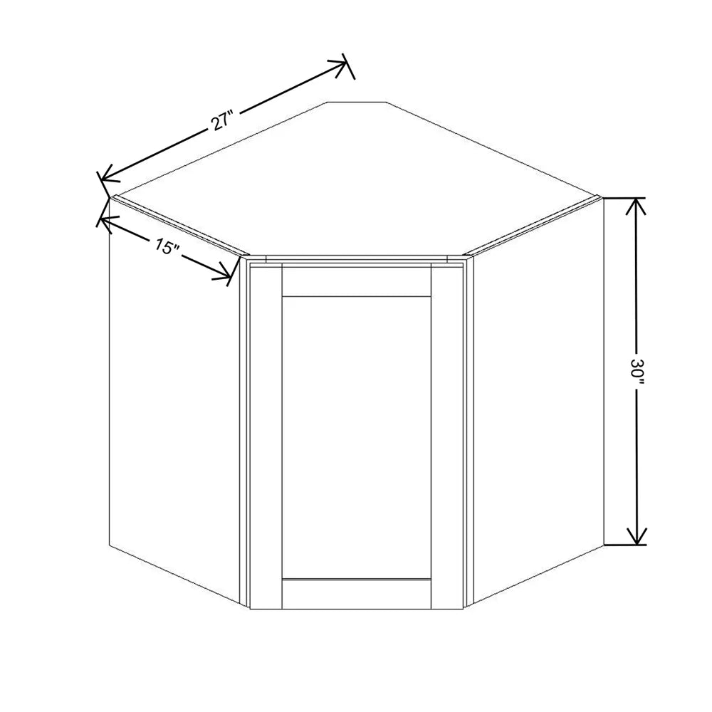 Fabuwood Allure Nexus Frost 27" W X 30" H X 12" D Wall Corner No Door Cabinet