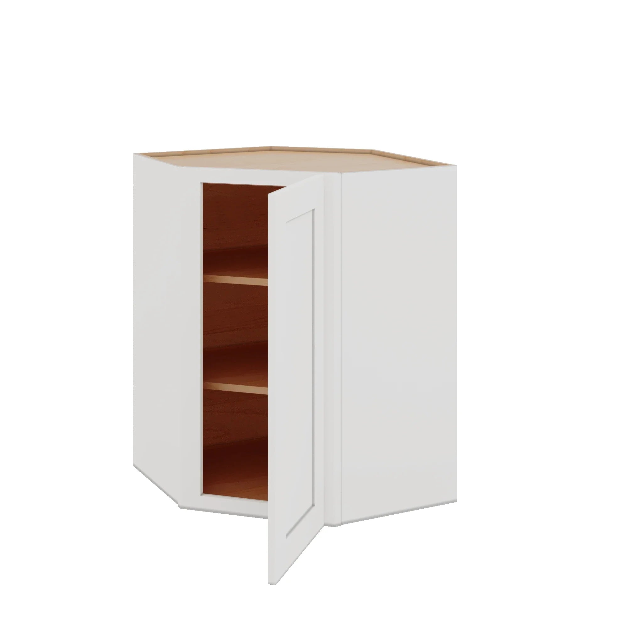 Modernform Cabinet White Shaker 27" W X 36" H X 15" D Wall Diagonal Corner Cabinet
