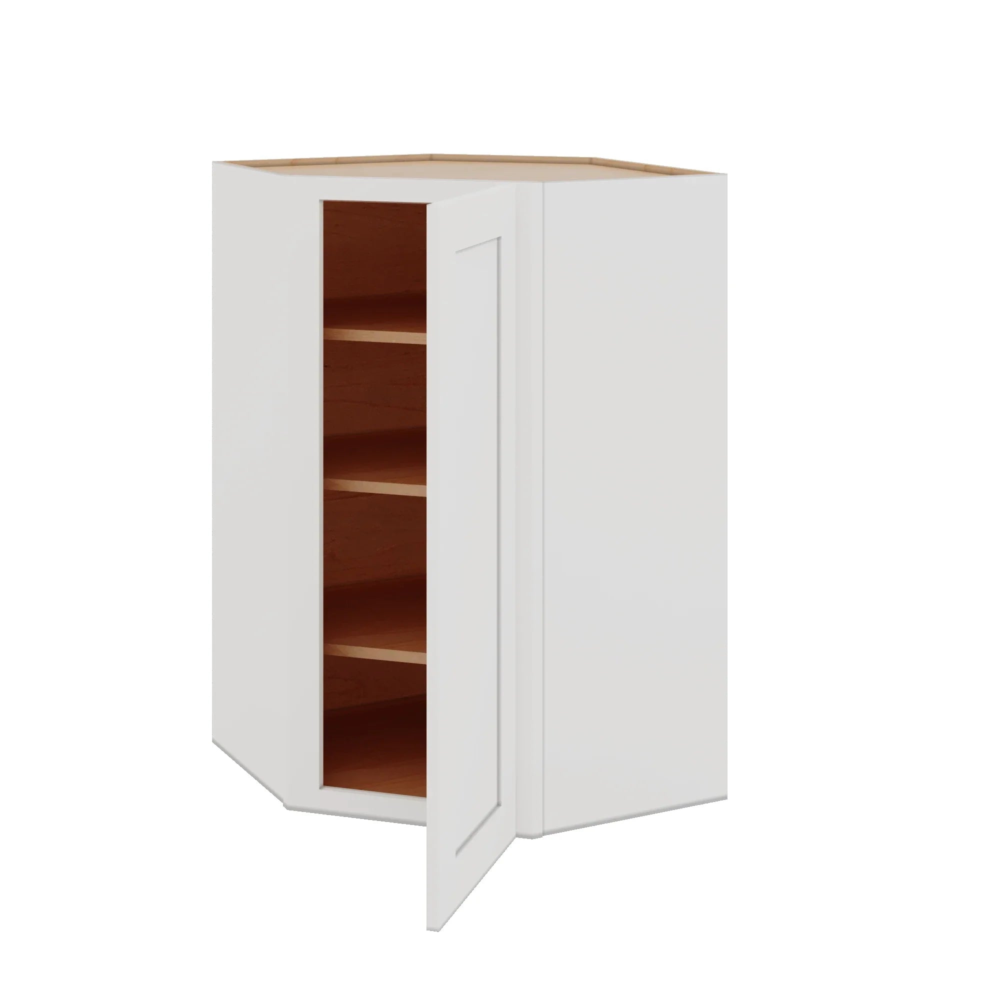 Modernform Cabinet White Shaker 27" W X 42" H X 15" D Wall Diagonal Corner Cabinet