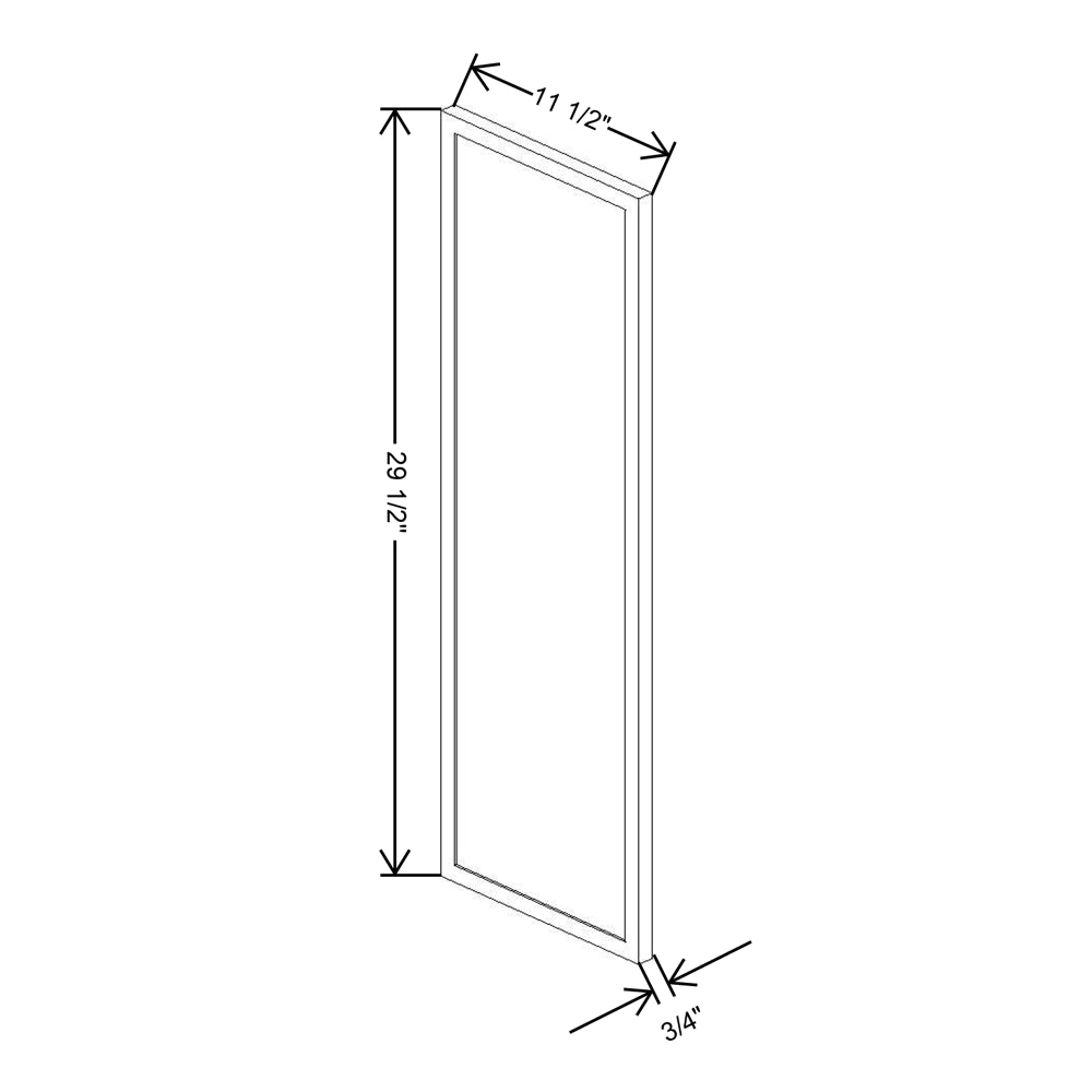 Cubitac Prestige Milan Latte 12" D X 30"H Wall Decorative End {L}