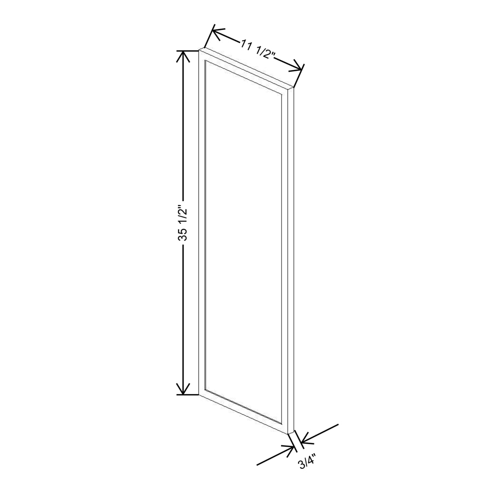 Cubitac Prestige Newport Latte 12" D X 36"H Wall Decorative End {L}