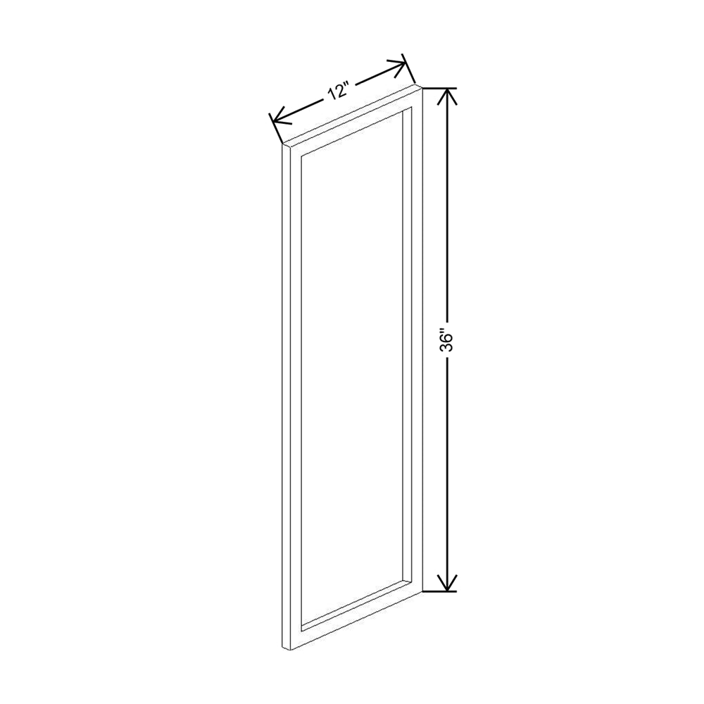 CNC Concord Elegant Smoky Grey 12" W X 36" H Decorative End