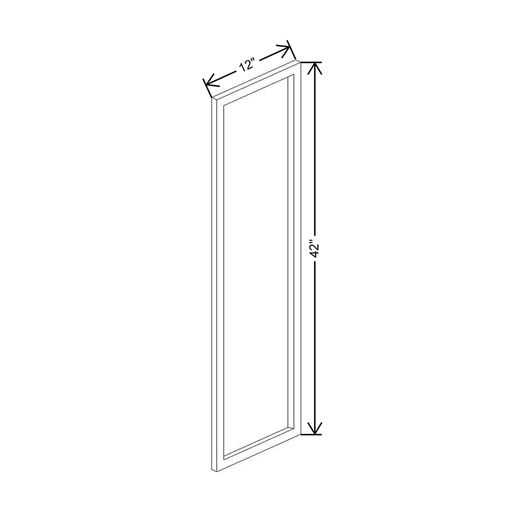CNC Concord Elegant Smoky Grey 12" W X 42" H Decorative End