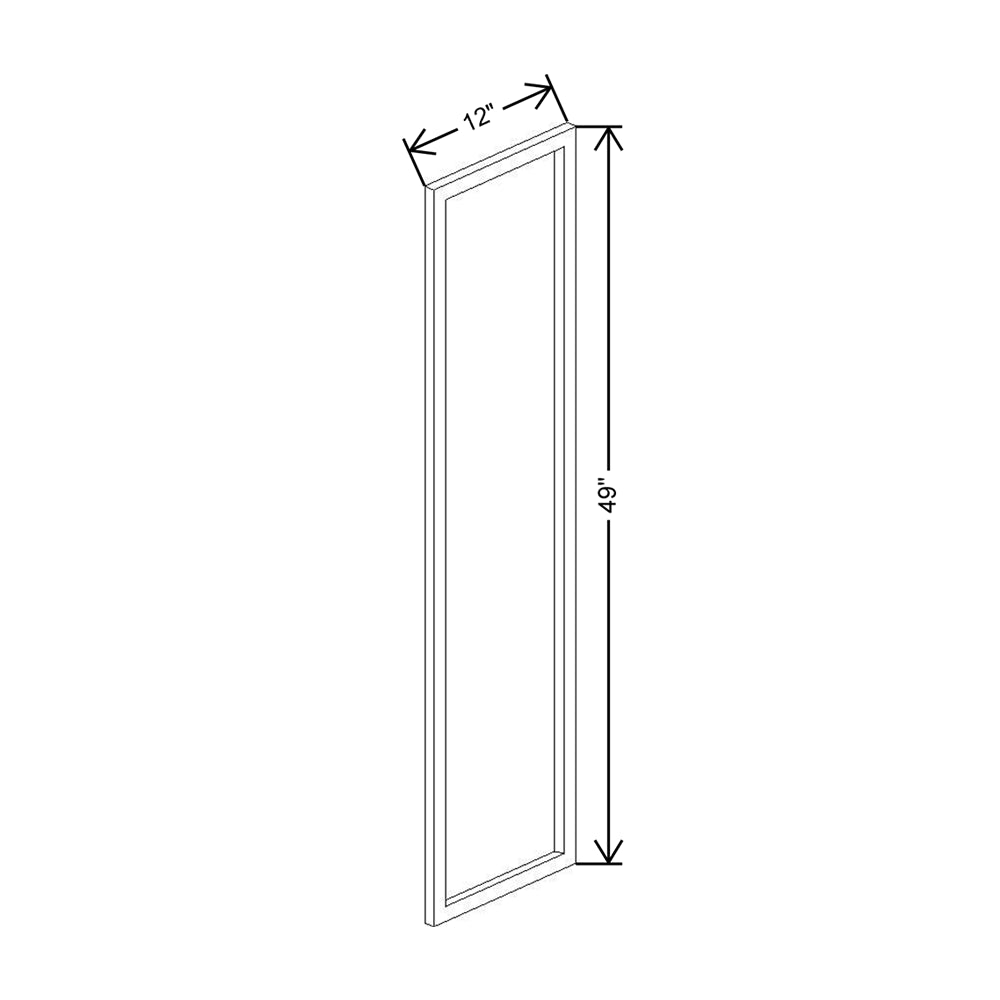 CNC Concord Elegant Smoky Grey 12" W X 49" H Decorative End