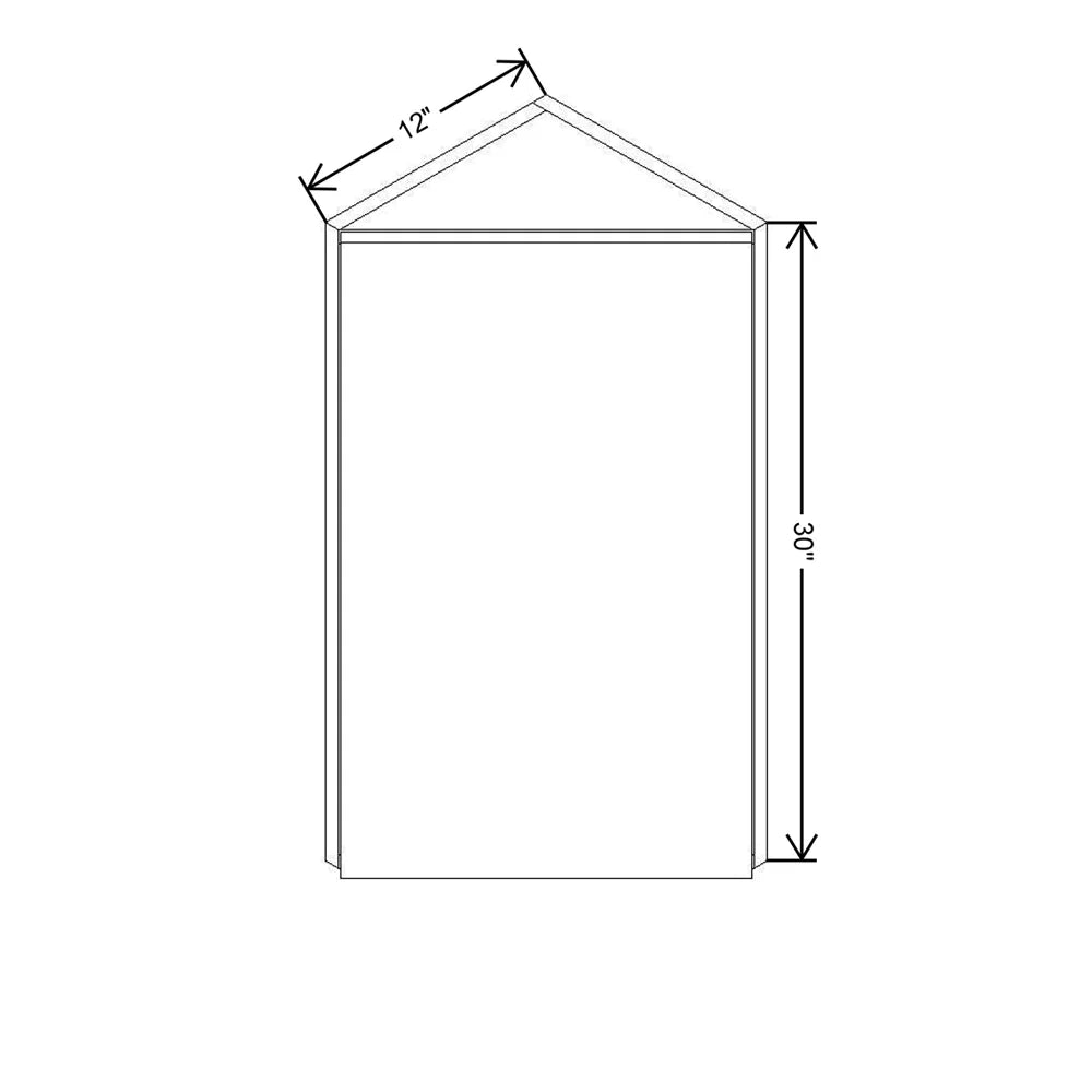 CNC Classic Milano Obsidian 12" W X 30" H Single Door Wall End Cabinet