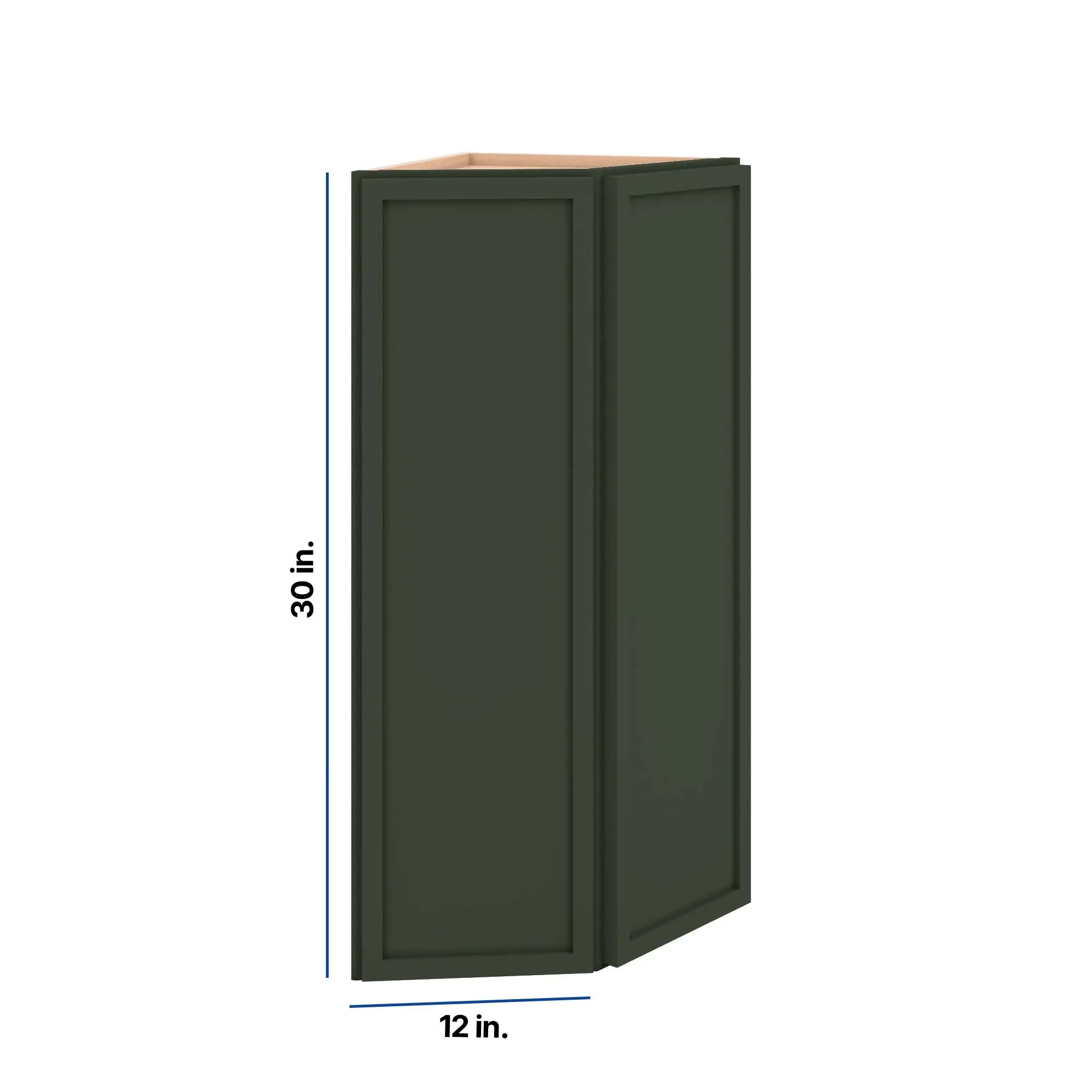 Modernform Cabinet Slim Sage Green 12" W X 30" H X 12" D Wall Corner End Cabinet