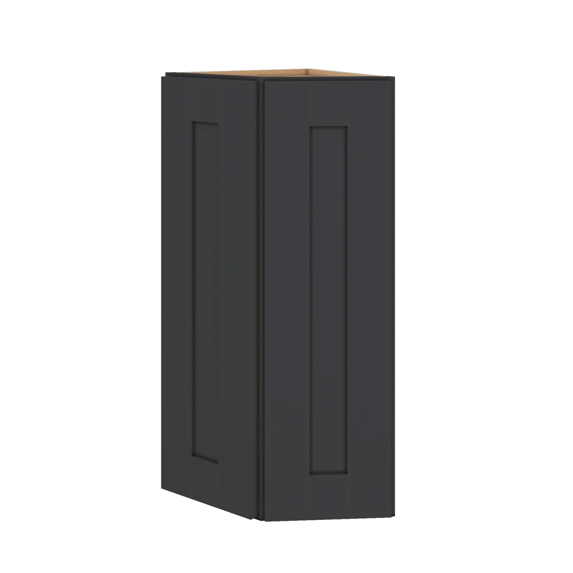 Modernform Cabinet Onyx Black Shaker 12" W X 30" H X 12" D Wall Corner End Cabinet