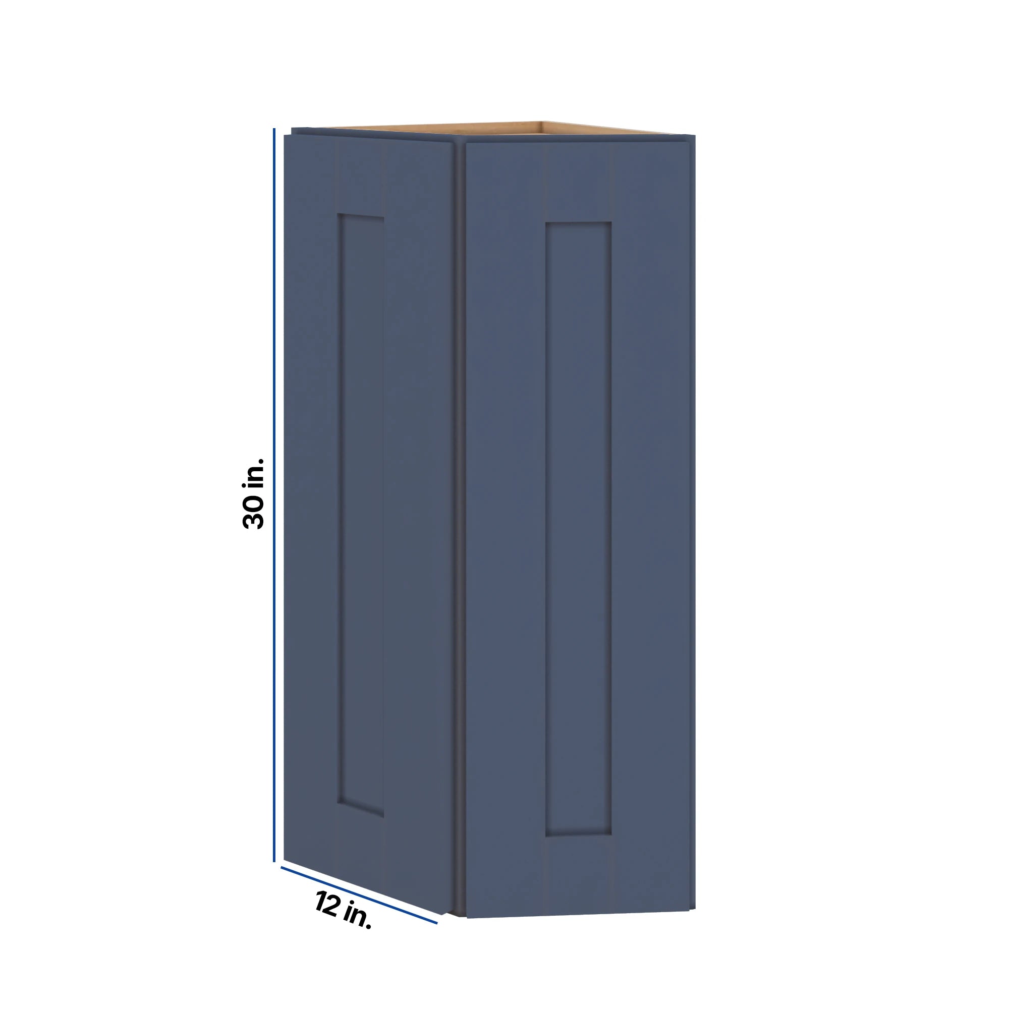 Modernform Cabinet Signature Blue 12" W X 30" H X 12" D Wall Corner End Cabinet