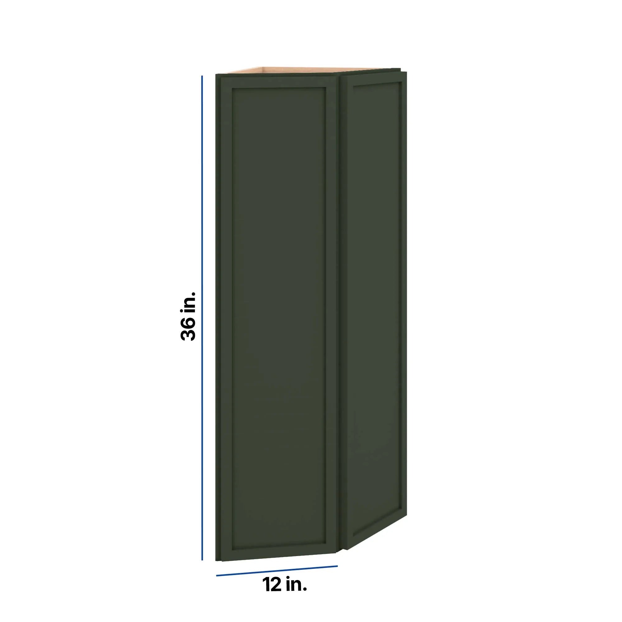 Modernform Cabinet Slim Sage Green 12" W X 36" H X 12" D Wall Corner End Cabinet