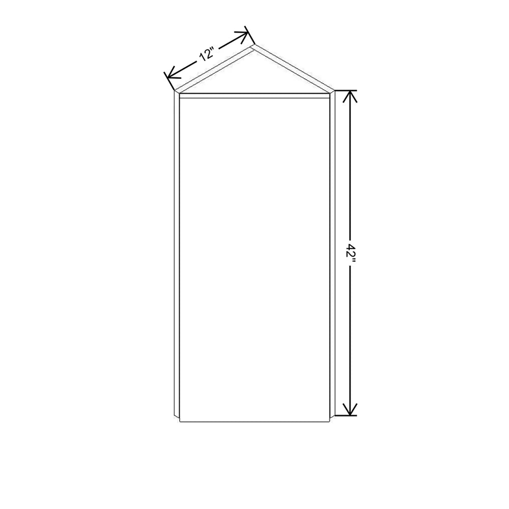 CNC Classic Milano Ash 12" W X 42" H Single Door Wall End Cabinet