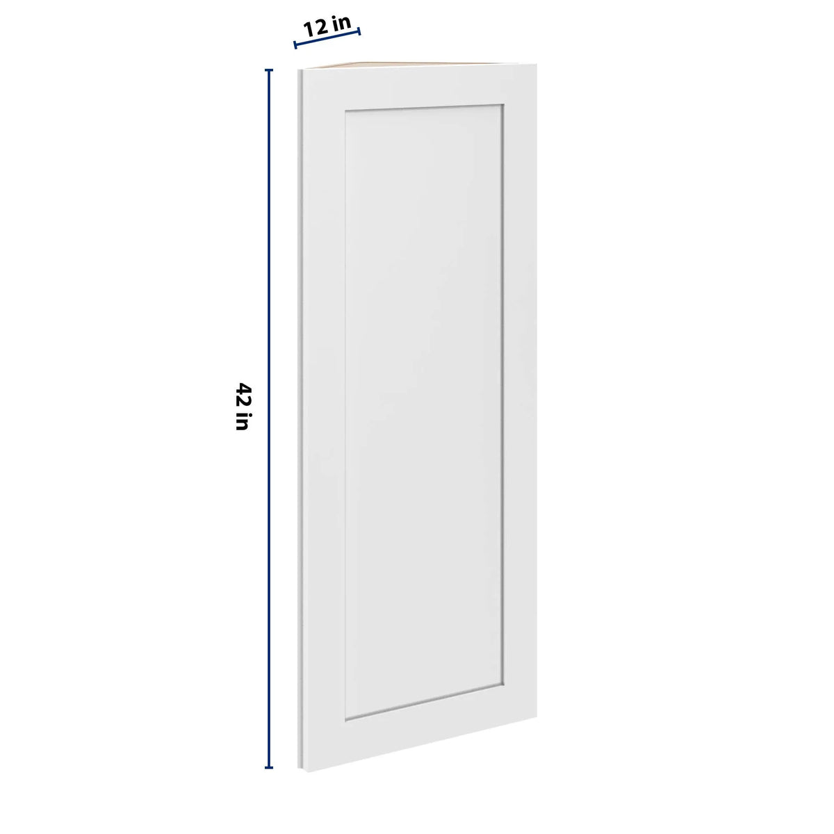cnc luxor white 12 w x 42 h single door wall end cabinet