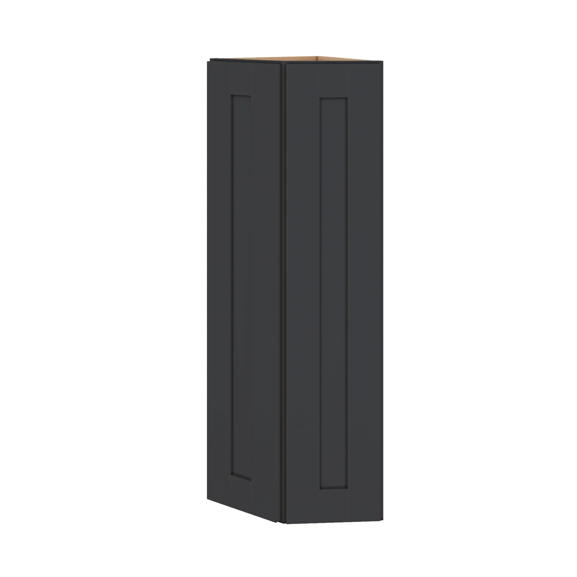 Modernform Cabinet Onyx Black Shaker 12" W X 42" H X 12" D Wall Corner End Cabinet