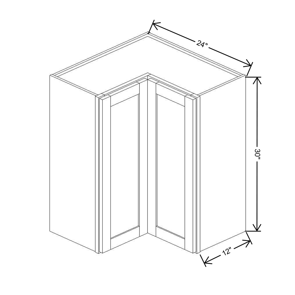 Wolf Classic Grove Terrain Stain 24"W X 30"H Wall Easy Reach Corner w/2 Shelves