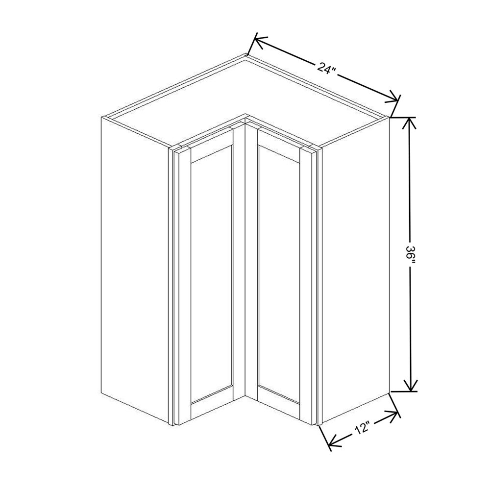 Wolf Classic Grove Terrain Stain 24"W X 42"H Wall Easy Reach Corner w/2 Shelves