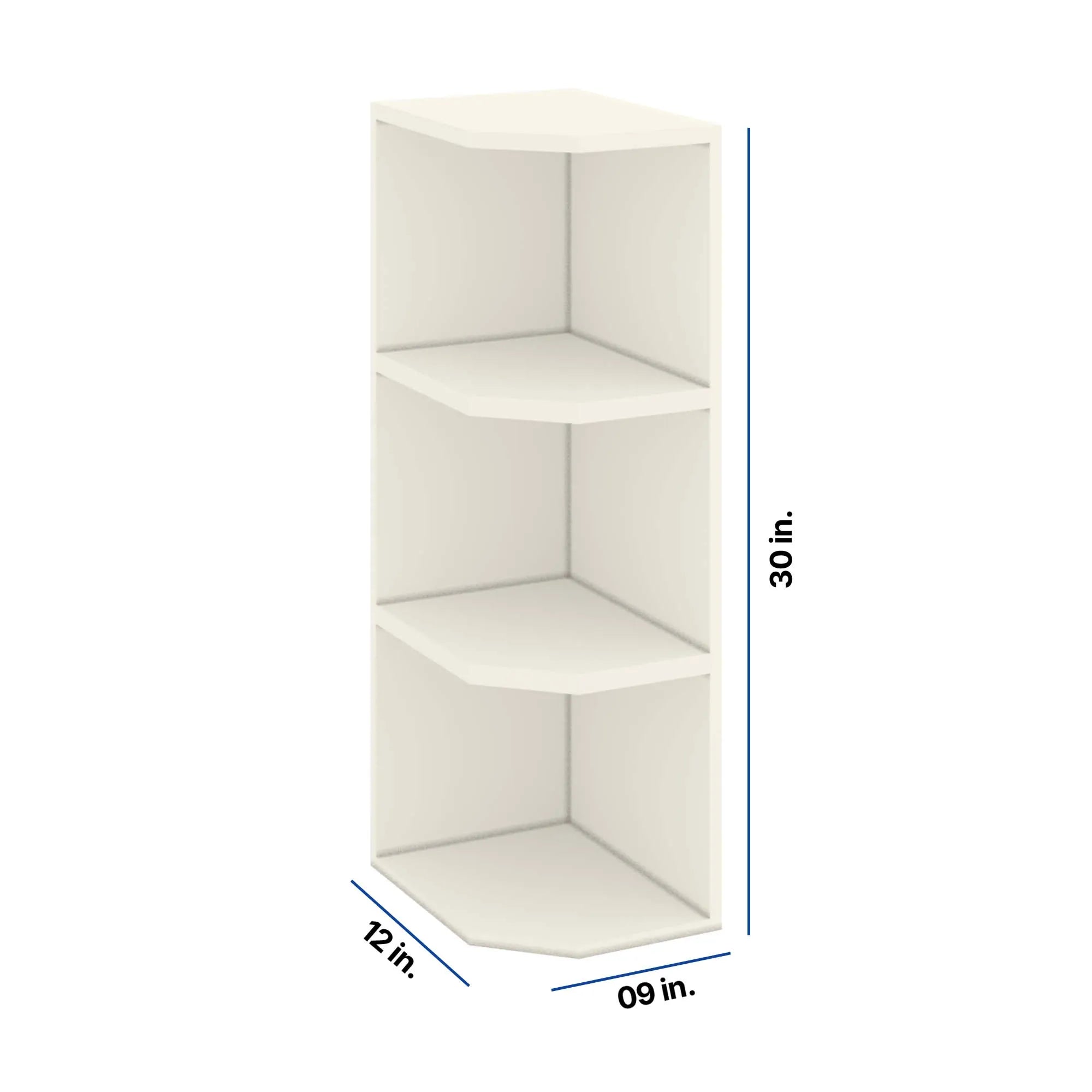 Modernform Cabinet Slim Dove White 09" W X 30" H X 12" D Wall Open End Cabinet