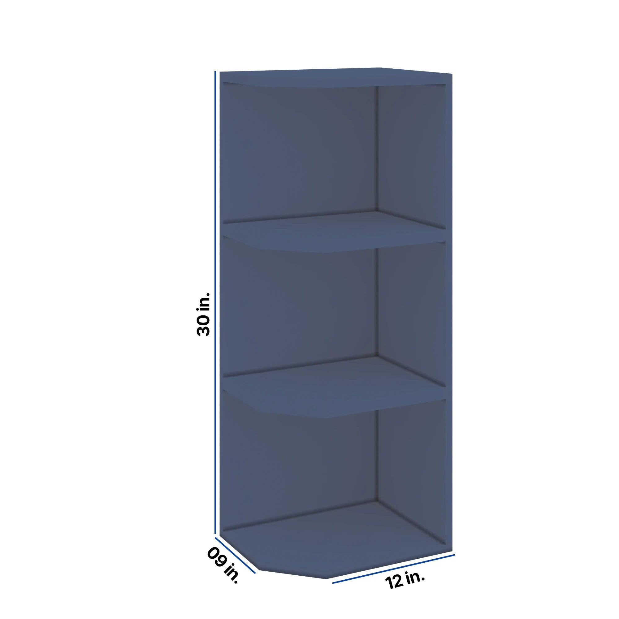 Modernform Cabinet Signature Blue 09" W X 30" H X 12" D Wall Open End Cabinet