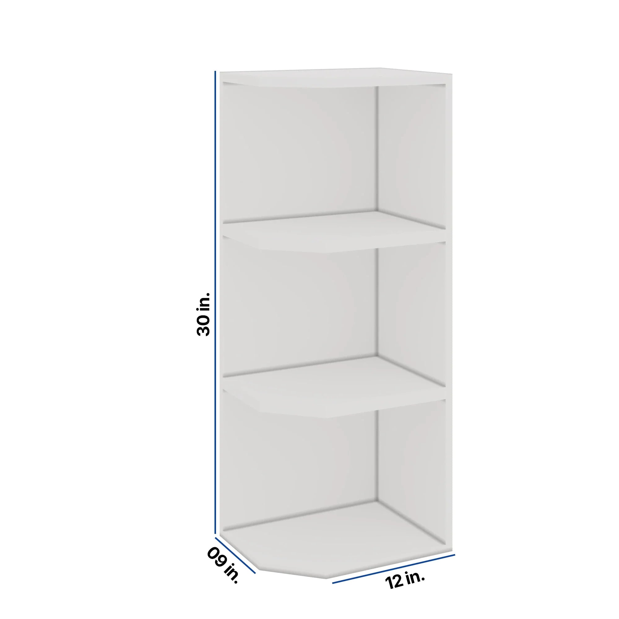 Modernform Cabinet White Shaker 09" W X 30" H X 12" D Wall Open End Cabinet