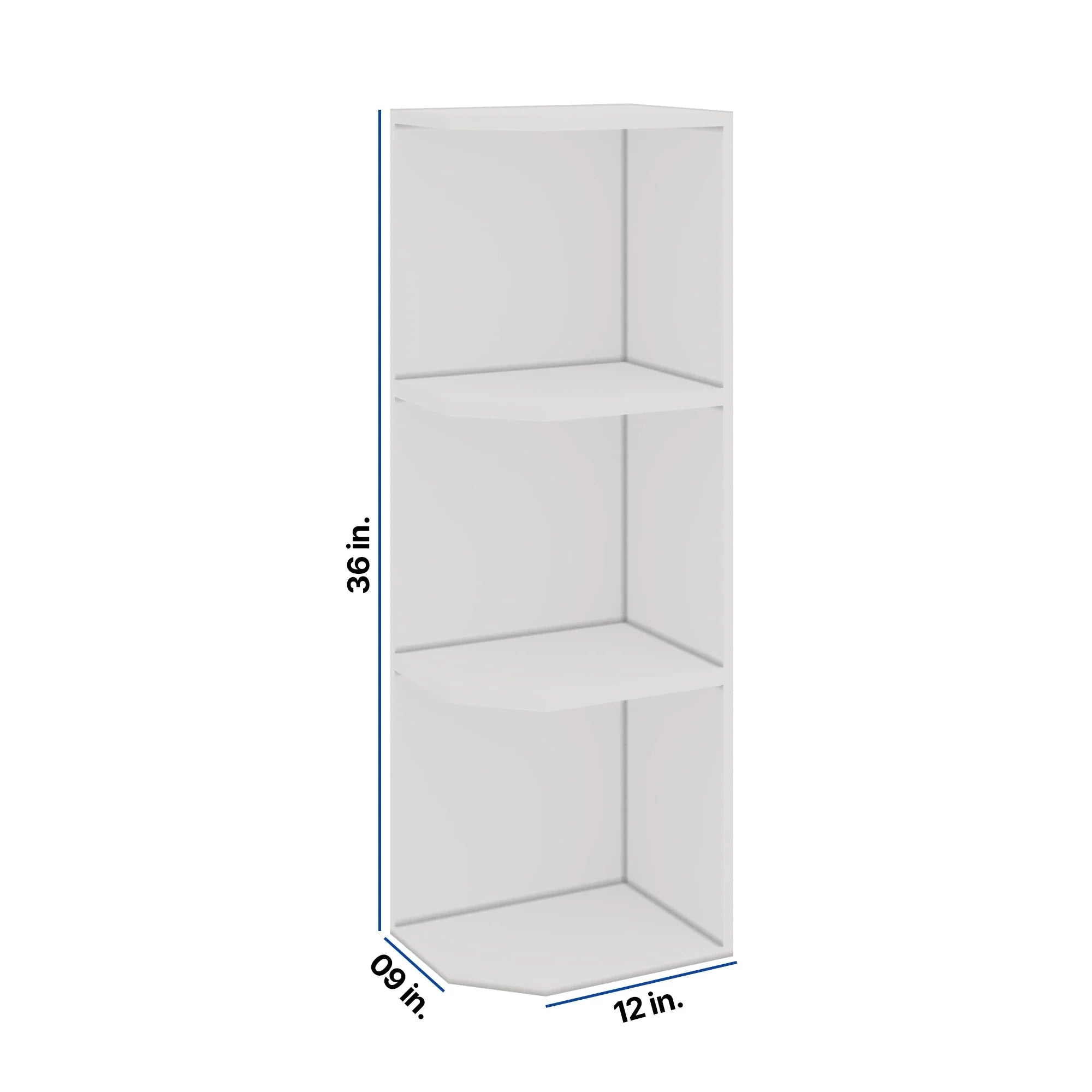 Modernform Cabinet White Shaker 09" W X 36" H X 12" D Wall Open End Cabinet