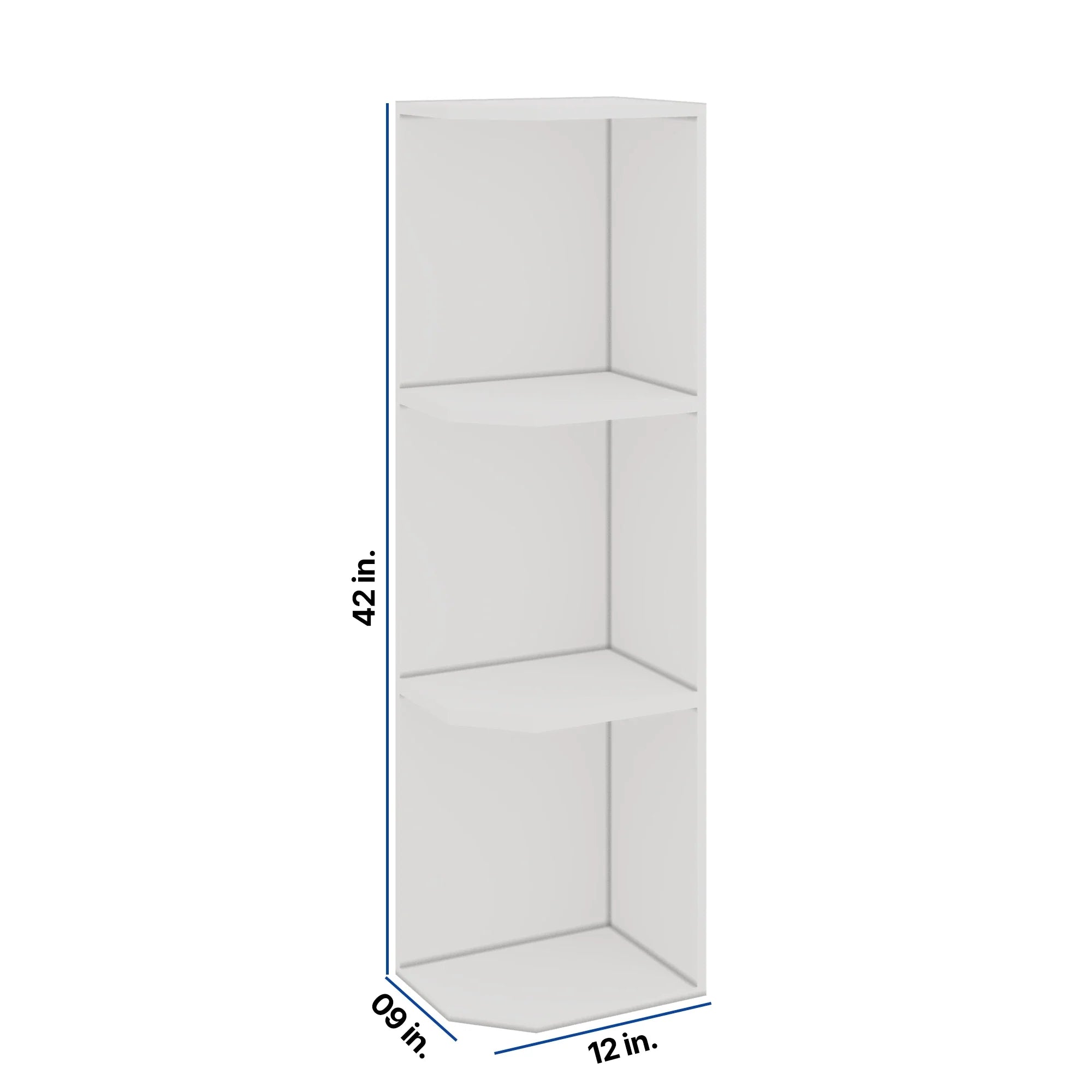 Modernform Cabinet White Shaker 09" W X 42" H X 12" D Wall Open End Cabinet