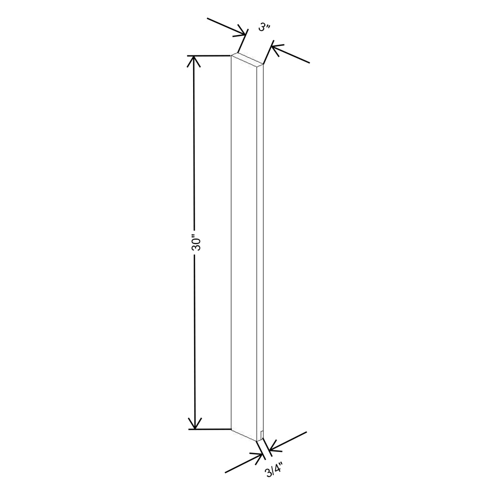 Cubitac Imperial Artisan Silk 3"W X 30"H Wall Filler