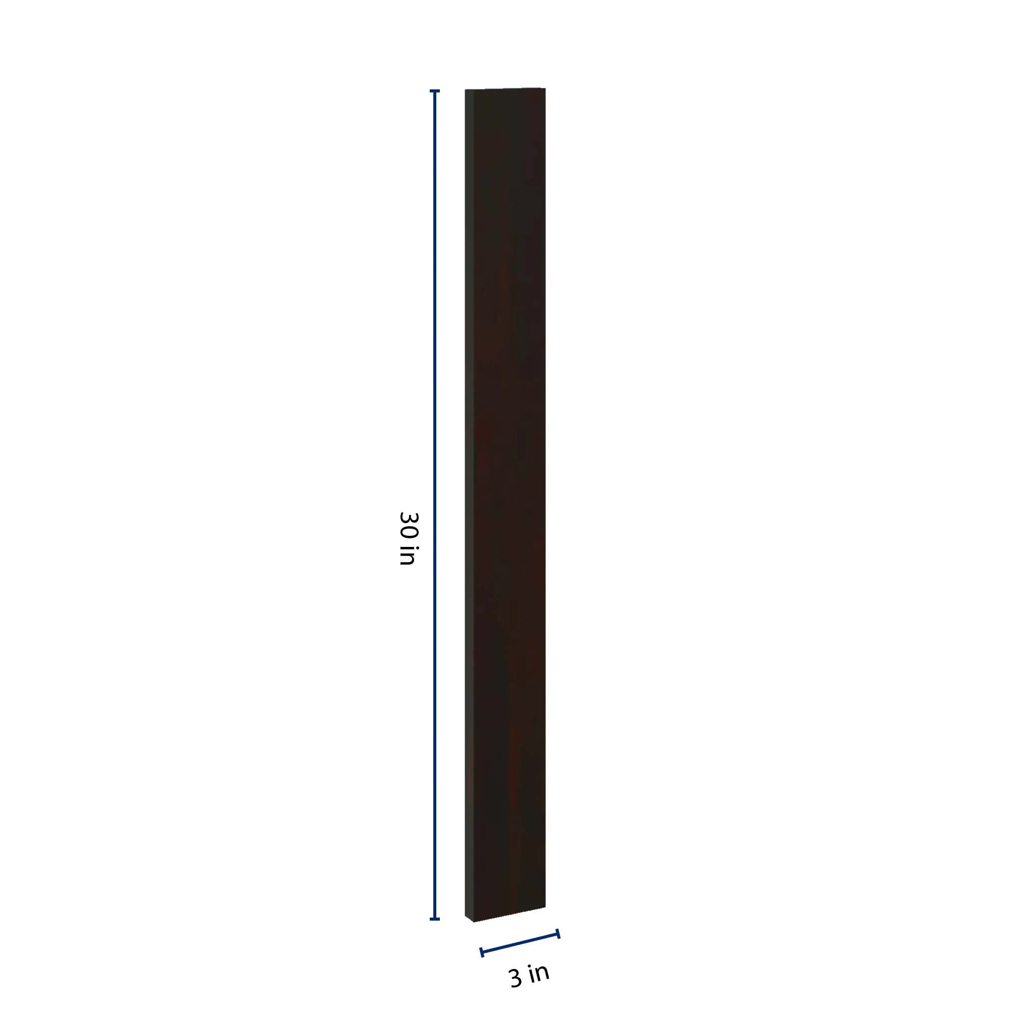 J&K Espresso K8 Wall Filler 3" W x 30" H