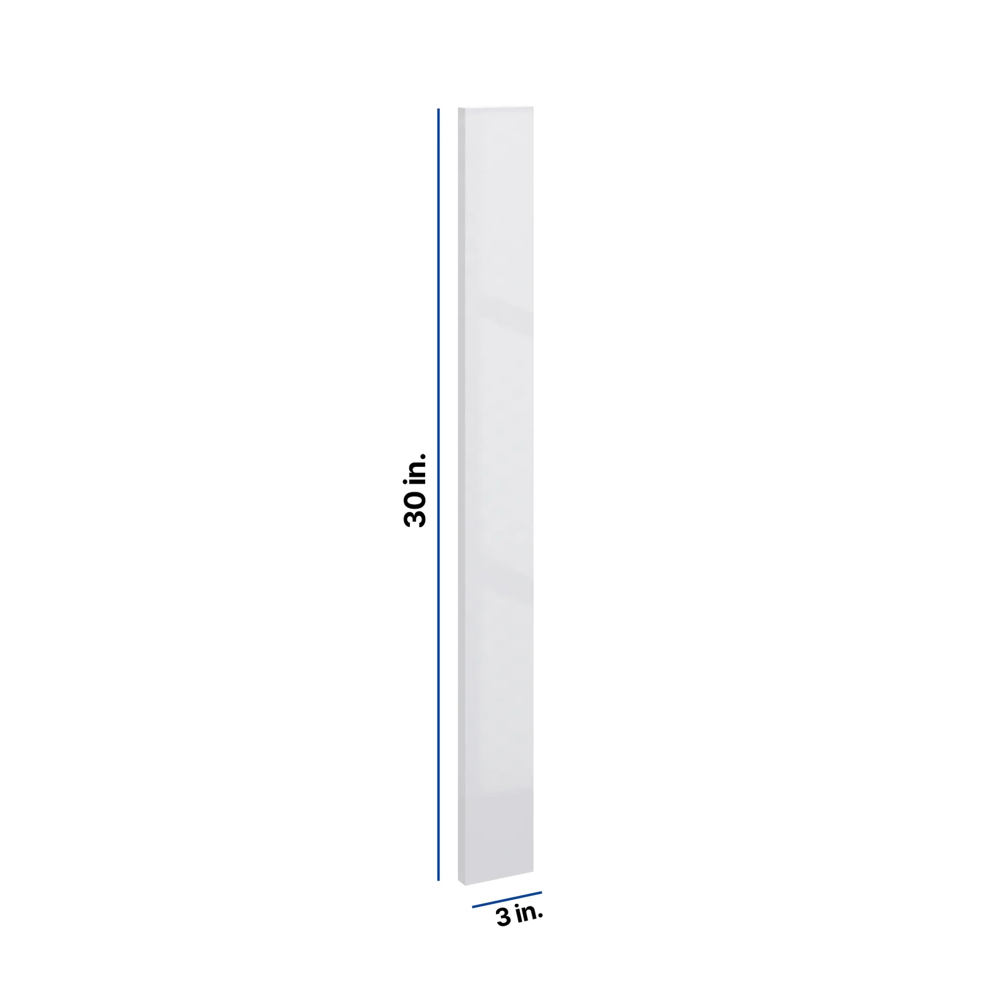 Modernform Cabinet Gloss White 3" W X 30" H Wall Filler