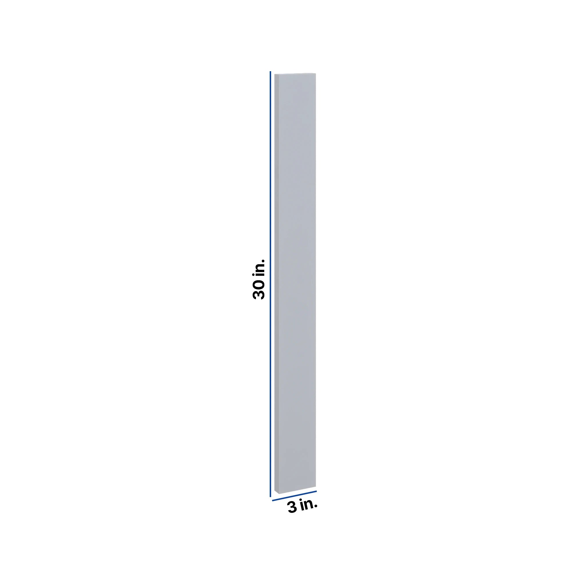 Modernform Cabinet Grey Shaker 3" W X 30" H Wall Filler