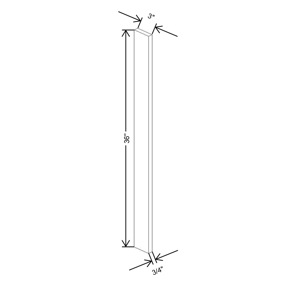 Cubitac Imperial Montclair Sapphire 3"W X 36"H Wall Filler