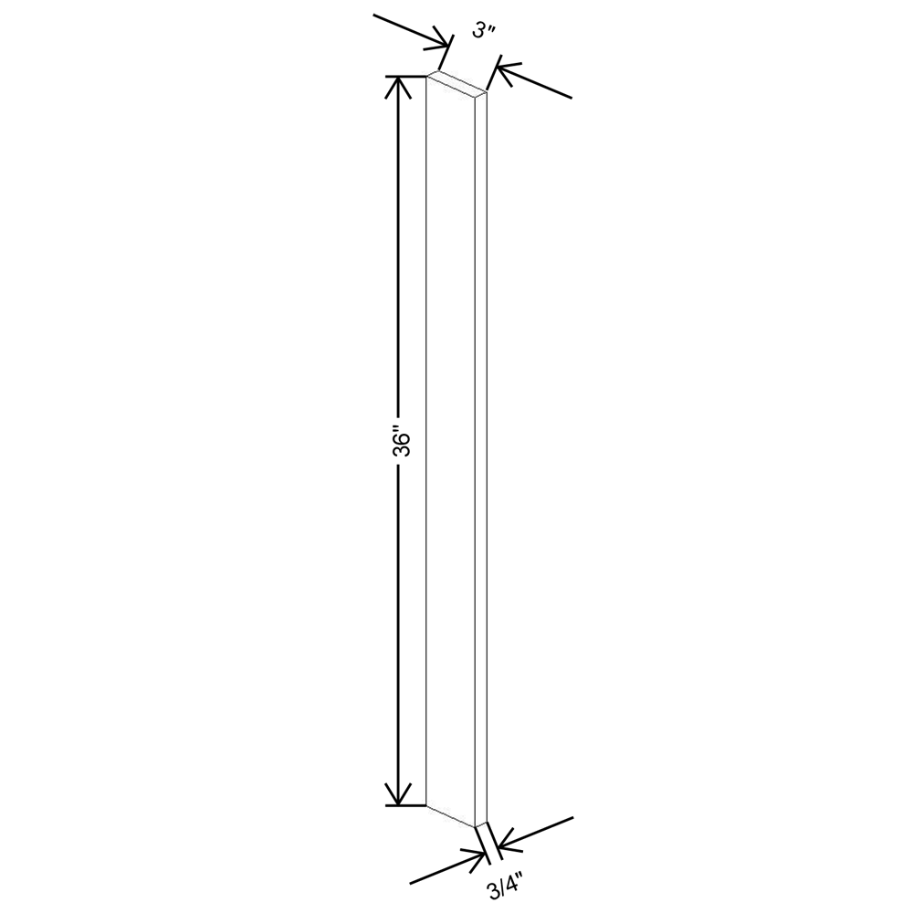 Fabuwood Quest Metro Java 03"W X 36"H Wall Filler