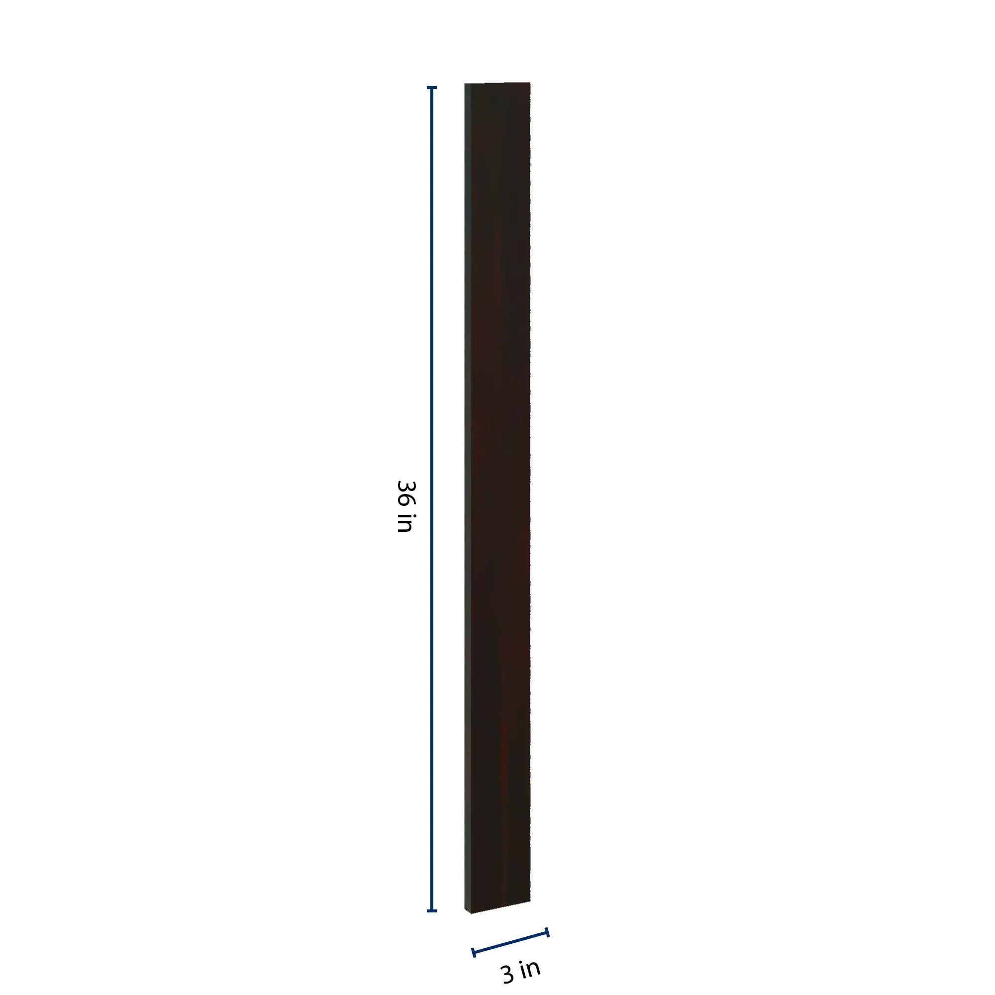 J&K Espresso K8 Wall Filler 3" W x 36" H
