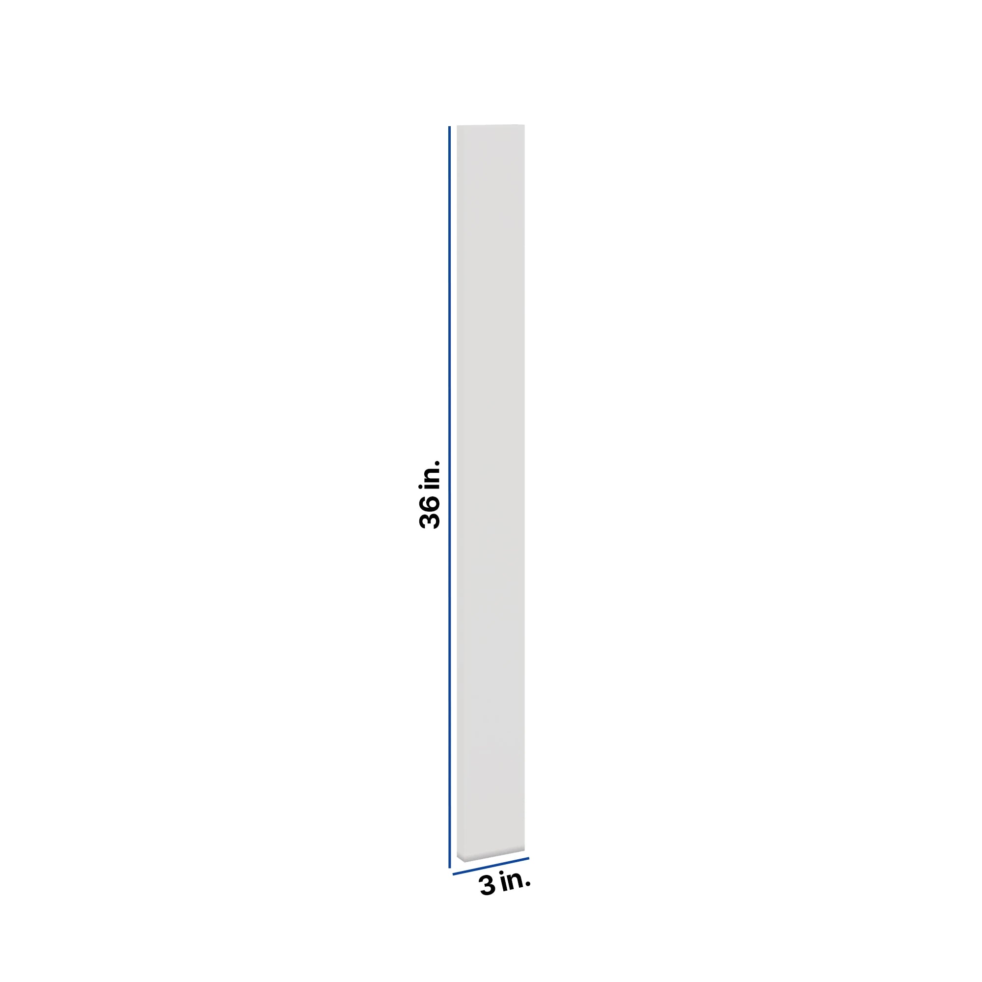 Modernform Cabinet White Shaker 3" W X 36" H Wall Filler