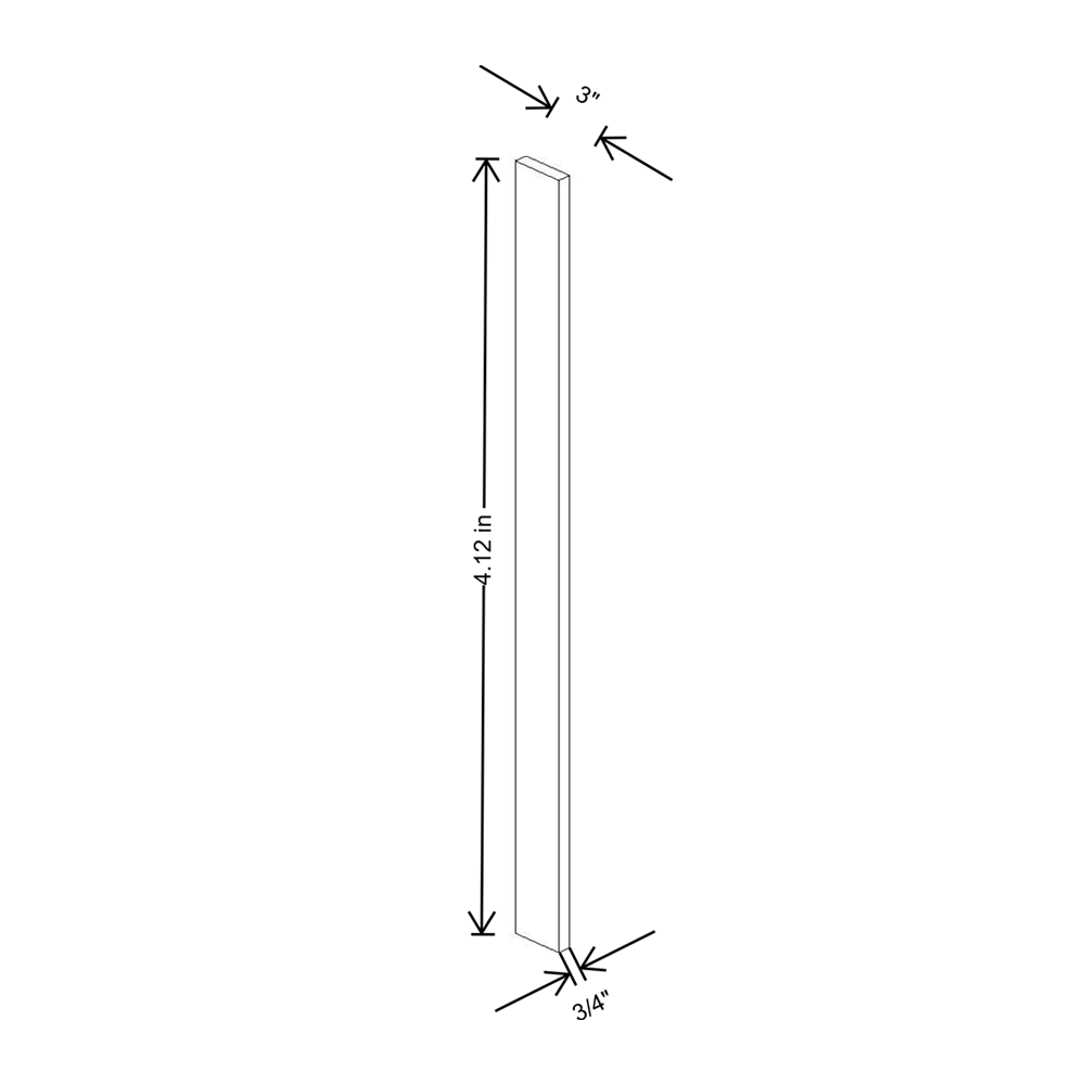 Cubitac Imperial Montclair Cashmere 3"W X 42"H Wall Filler