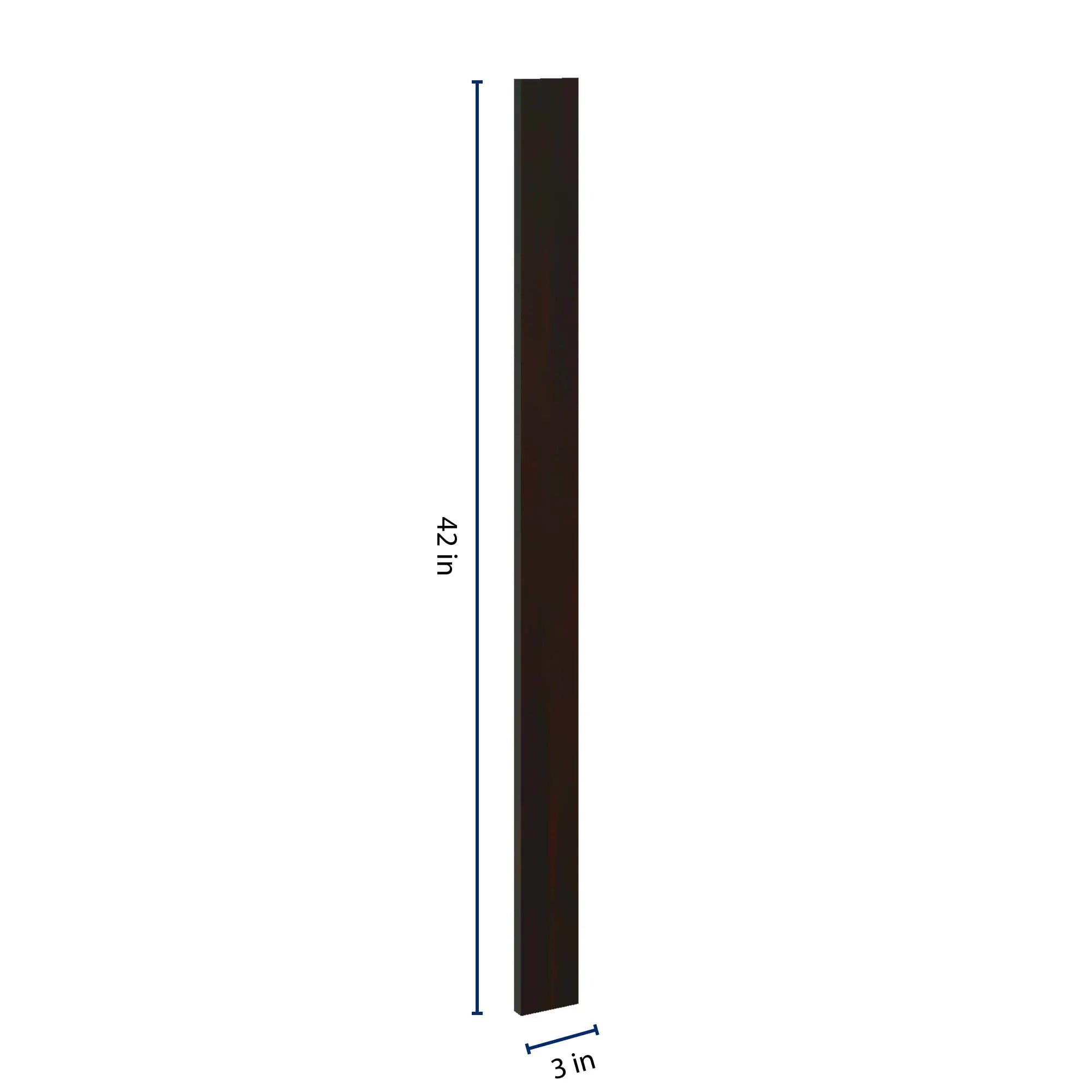 J&K Espresso K8 Wall Filler 3" W x 42" H