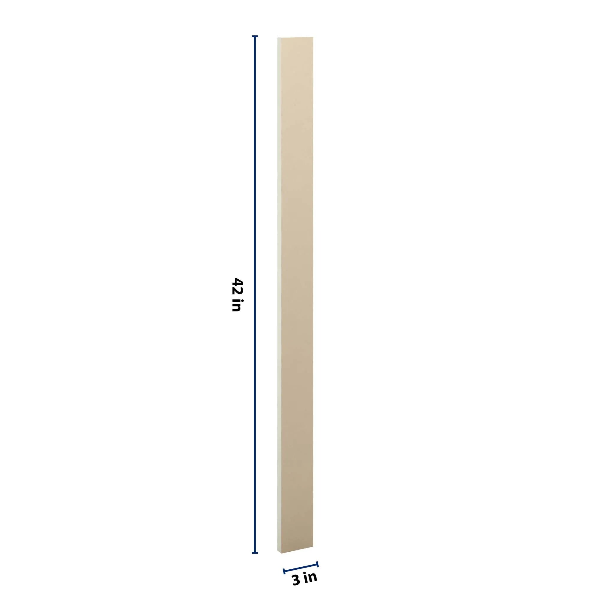 J&K Creme Glazed A7 Wall Filler 3" W x 42" H